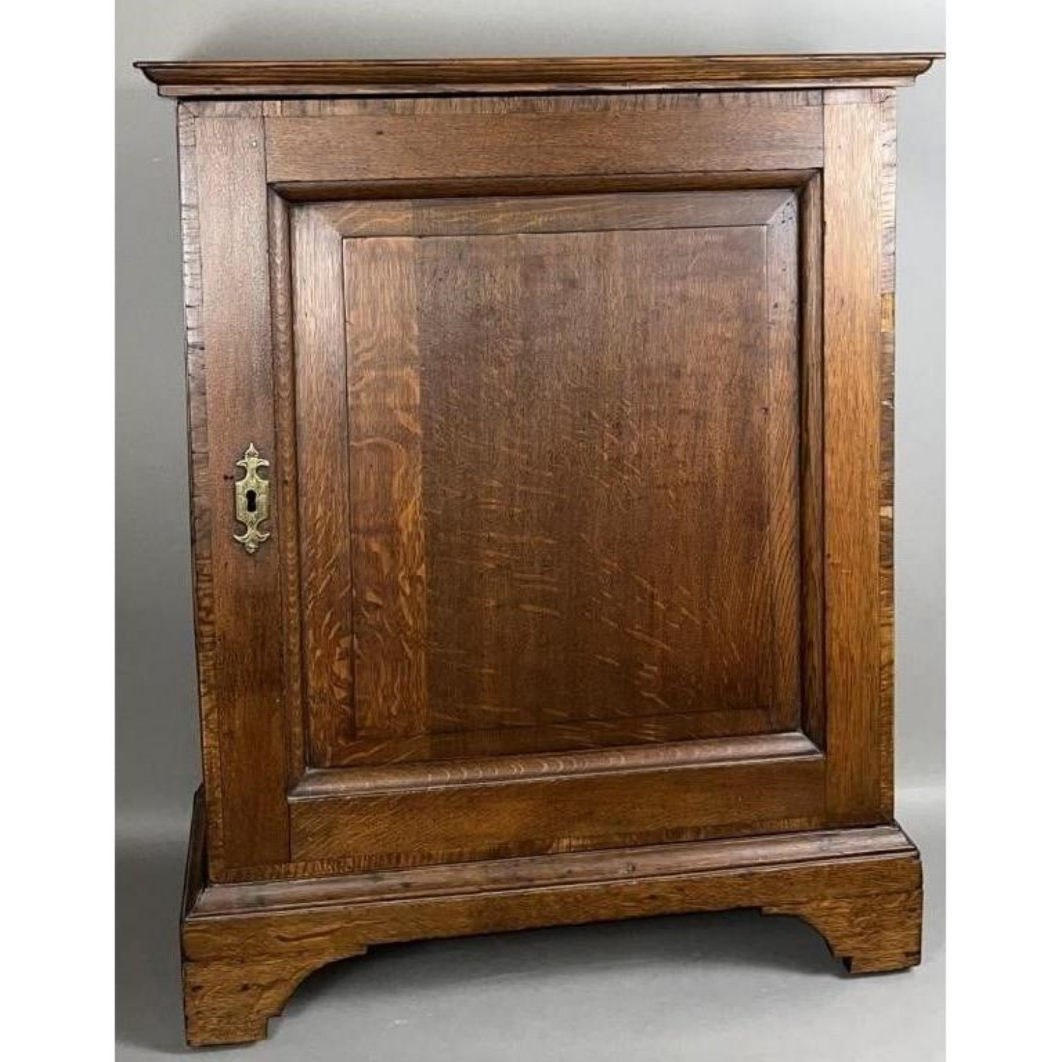 Free Delivery - Antique Oak Spice Cabinet with Raised Panel Door and Drawers image | Ivy Store
