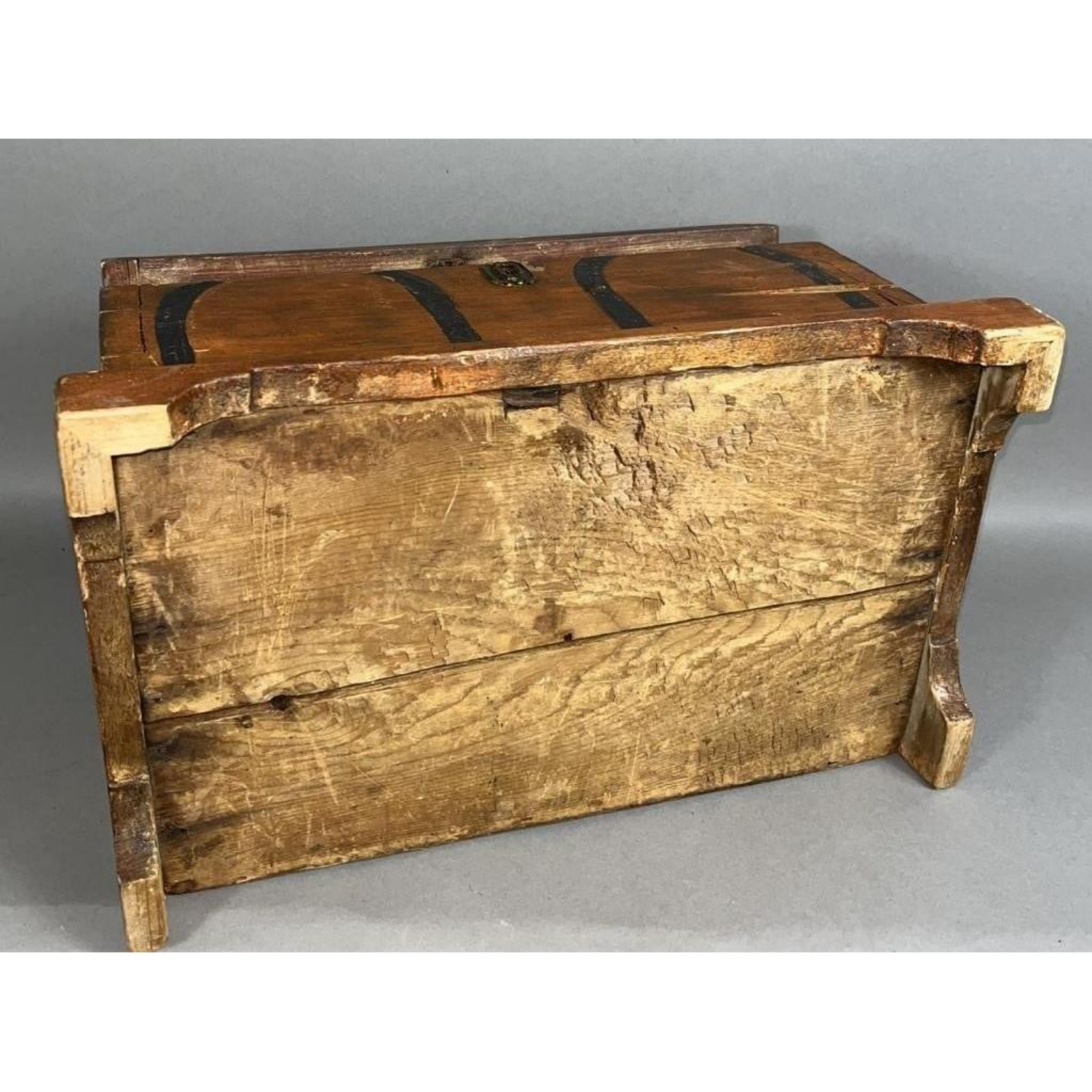 Free Delivery - Antique Miniature Dovetail Dower Chest with Decorative Paint image | Ivy Store