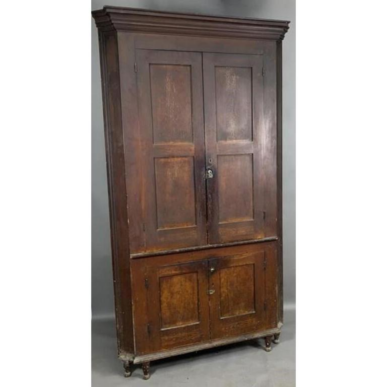 Free Delivery - Vintage Grain Decorated Corner Cupboard Cabinet Storage Image #1 | Ivy Store