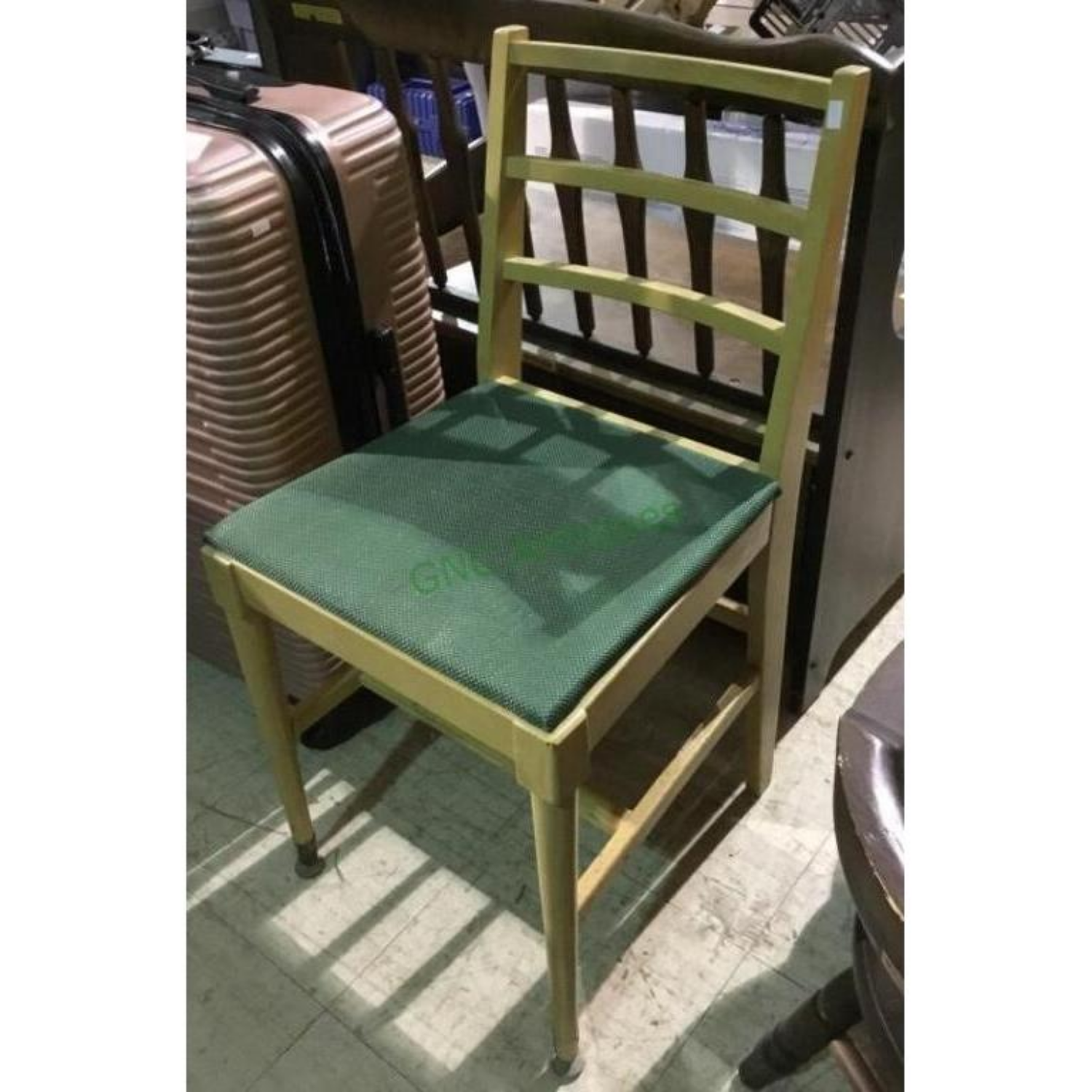 Free Delivery - Vintage Wooden Accent Chair with Cushion Fabric Seat and Unique Design Image #1 | Ivy Store