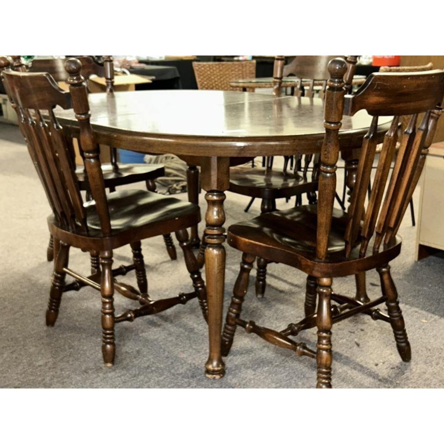 Free Delivery - Vintage Kitchen Table Set with Four Wooden Chairs Image #2 | Ivy Store