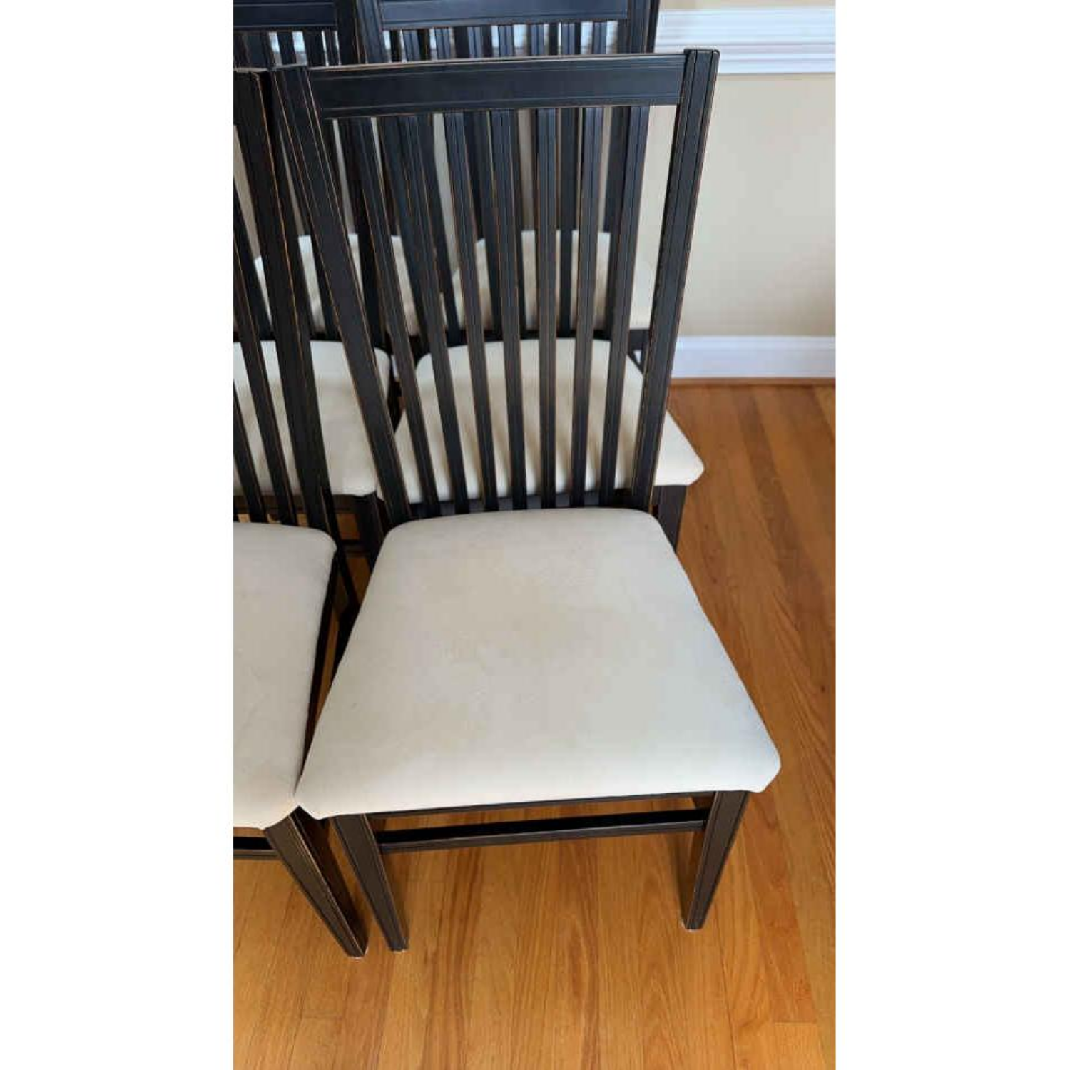 Free Delivery - Arhaus Distressed Finish Dining Chairs Set of Six Image #2 | Ivy Store