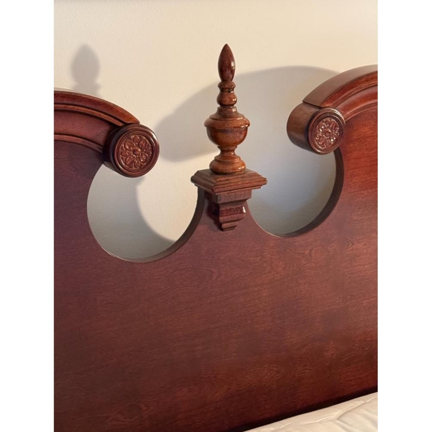 Free Delivery - Chippendale Style Four Poster King Bed with Cherry Finish Image #2 | Ivy Store