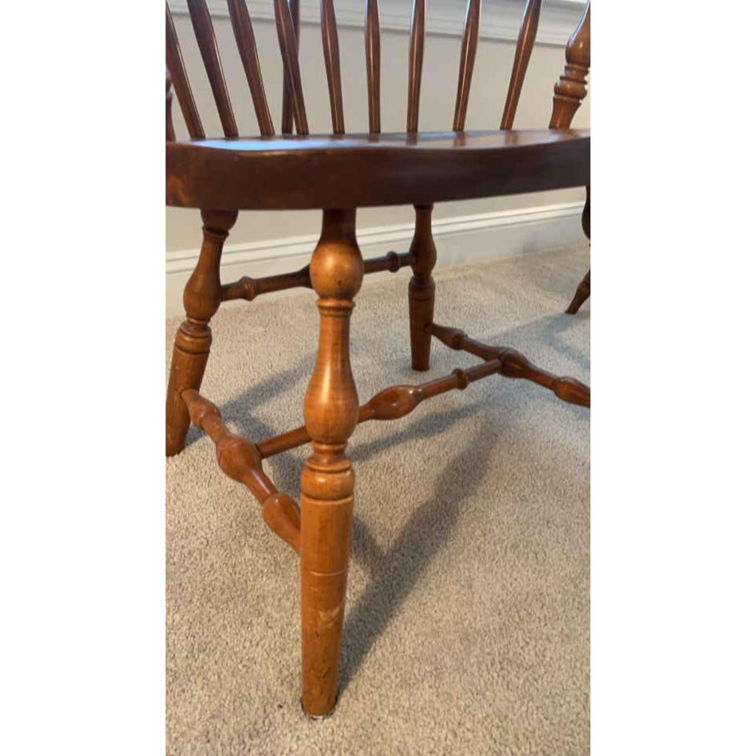 Free Delivery - Vintage Spindle-Back Wooden Chair Set by S. Bent Bros image | Ivy Store