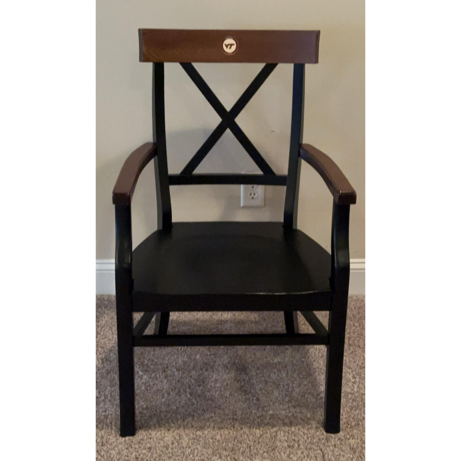 Free Delivery - VT Armchair - Classic Wooden Chair with Stylish VT Logo Image #1 | Ivy Store