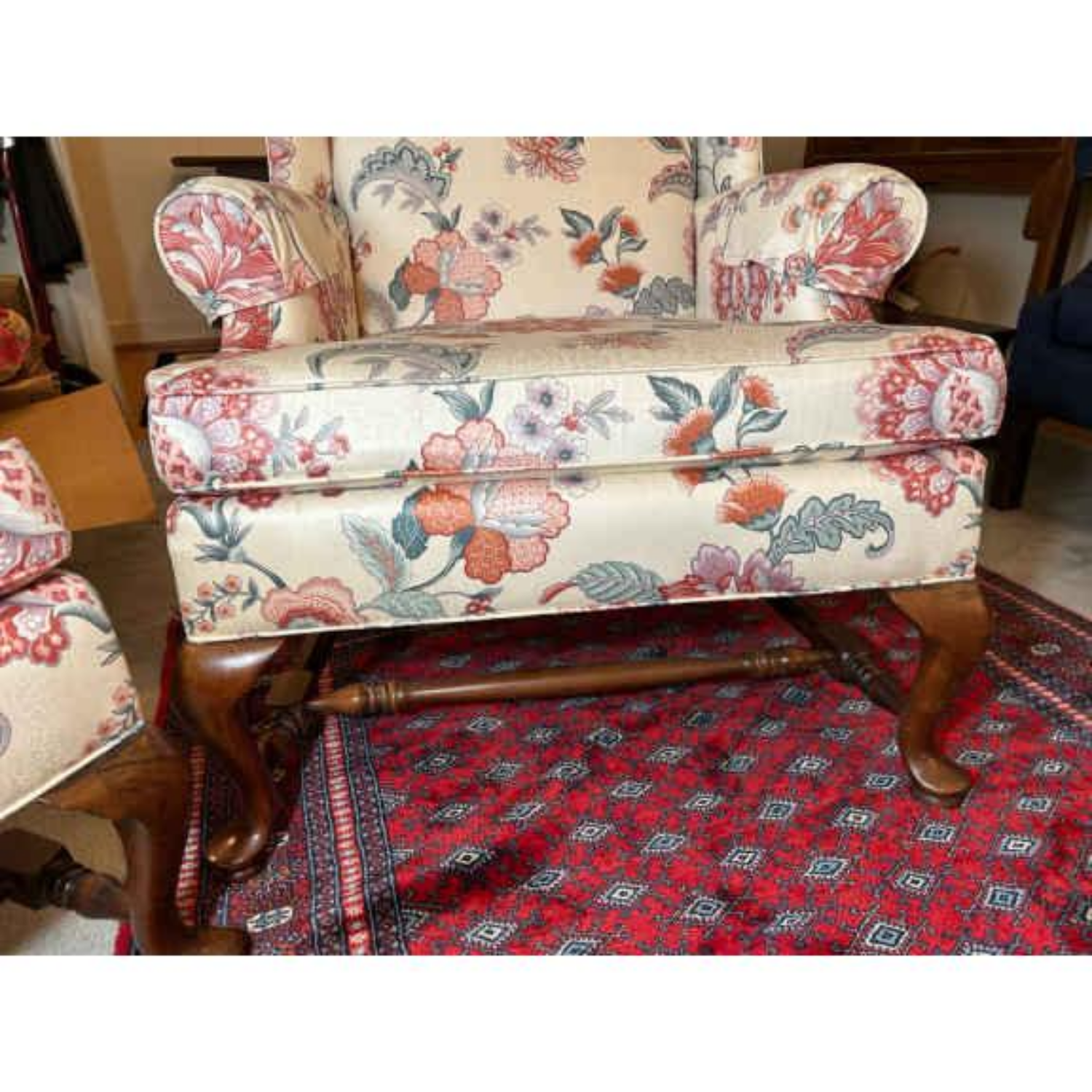 Free Delivery - Pair of Thomasville Floral Wingback Chairs image | Ivy Store