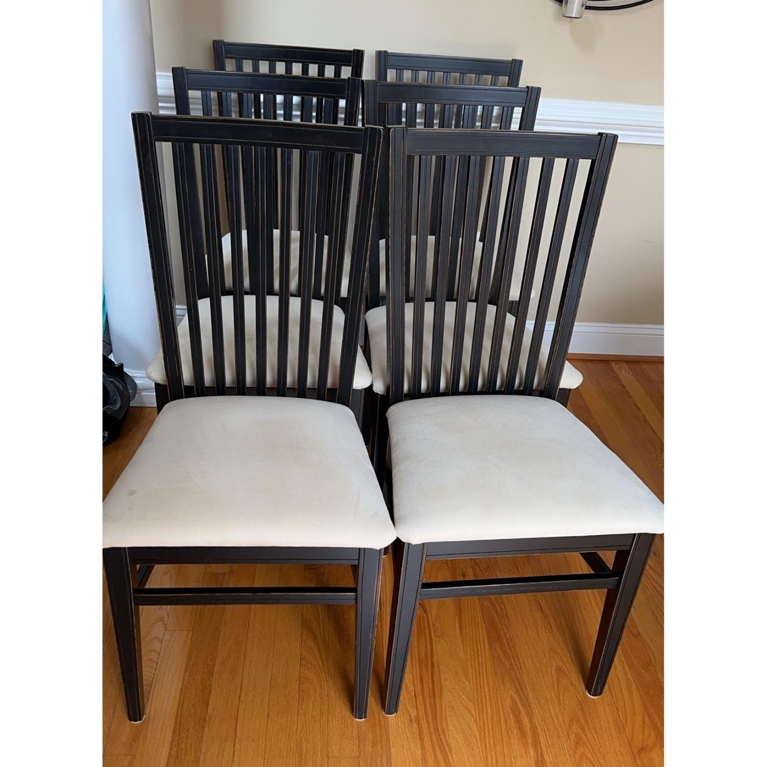 Free Delivery - Arhaus Distressed Finish Dining Chairs Set of Six Image #1 | Ivy Store