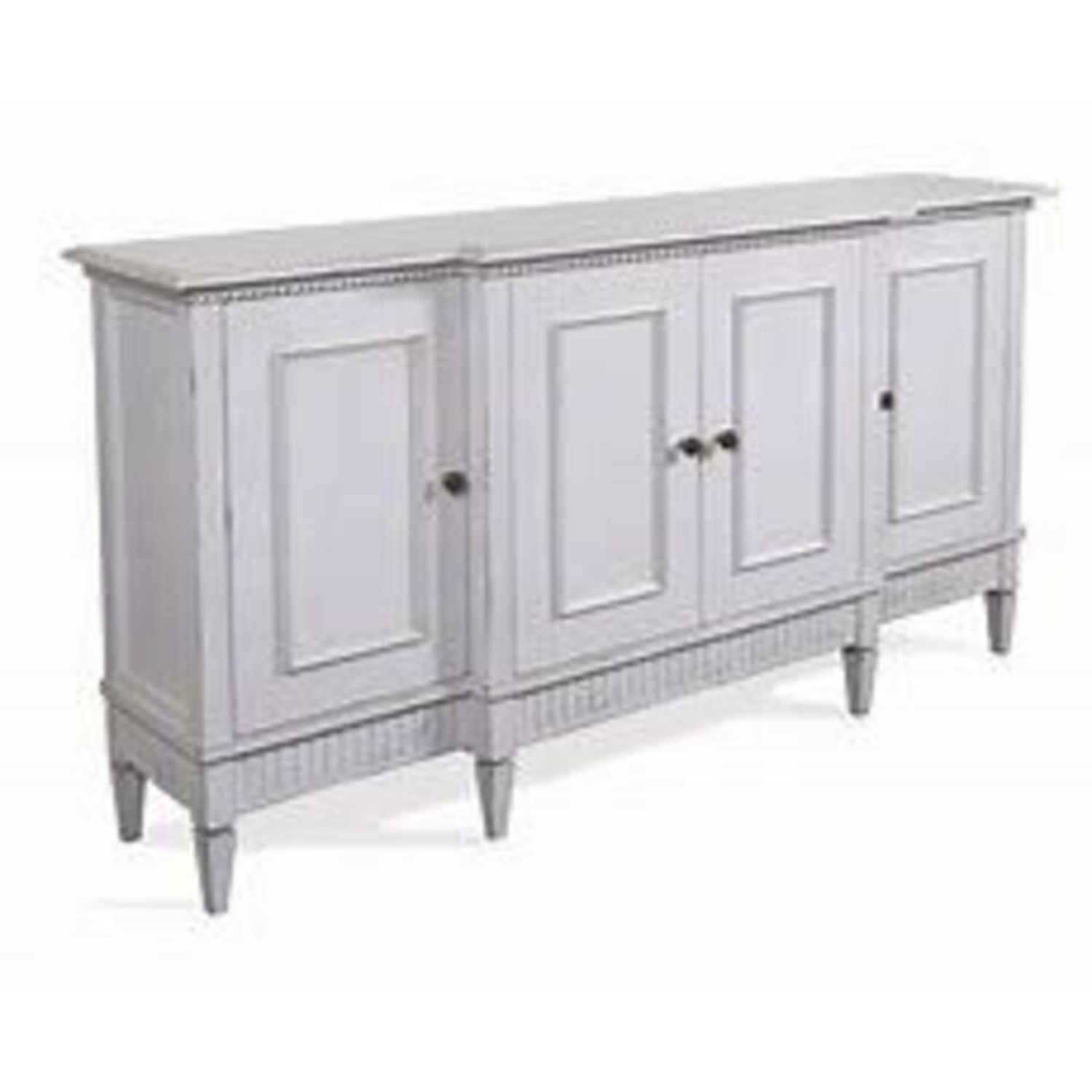 Free Delivery - Vintage White Buffet Sideboard Cabinet with 4 Doors and Knobs Image #1 | Ivy Store
