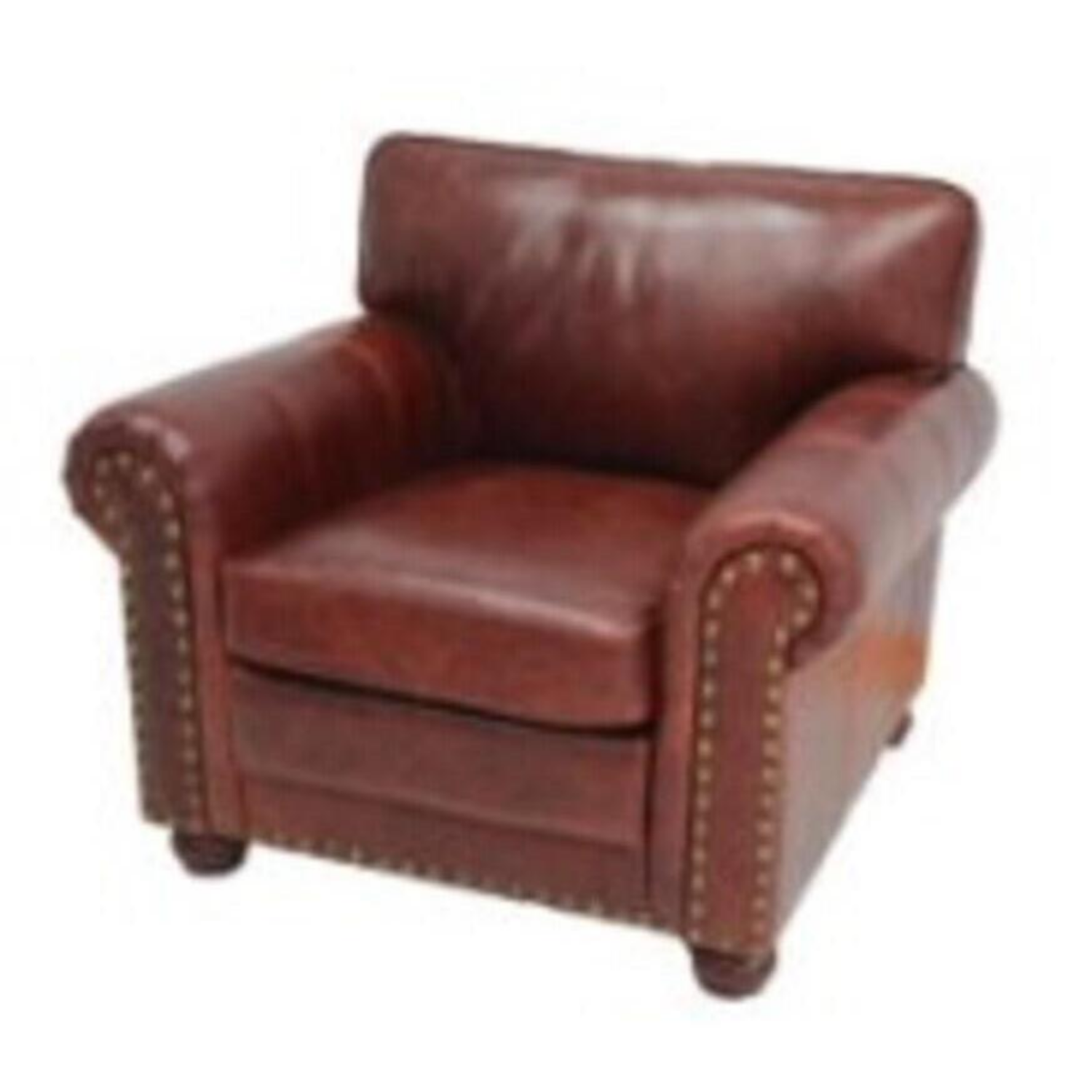 Free Delivery - Vintage Pair of Hardwick Leather Armchairs with Nailhead Trim Image #2 | Ivy Store