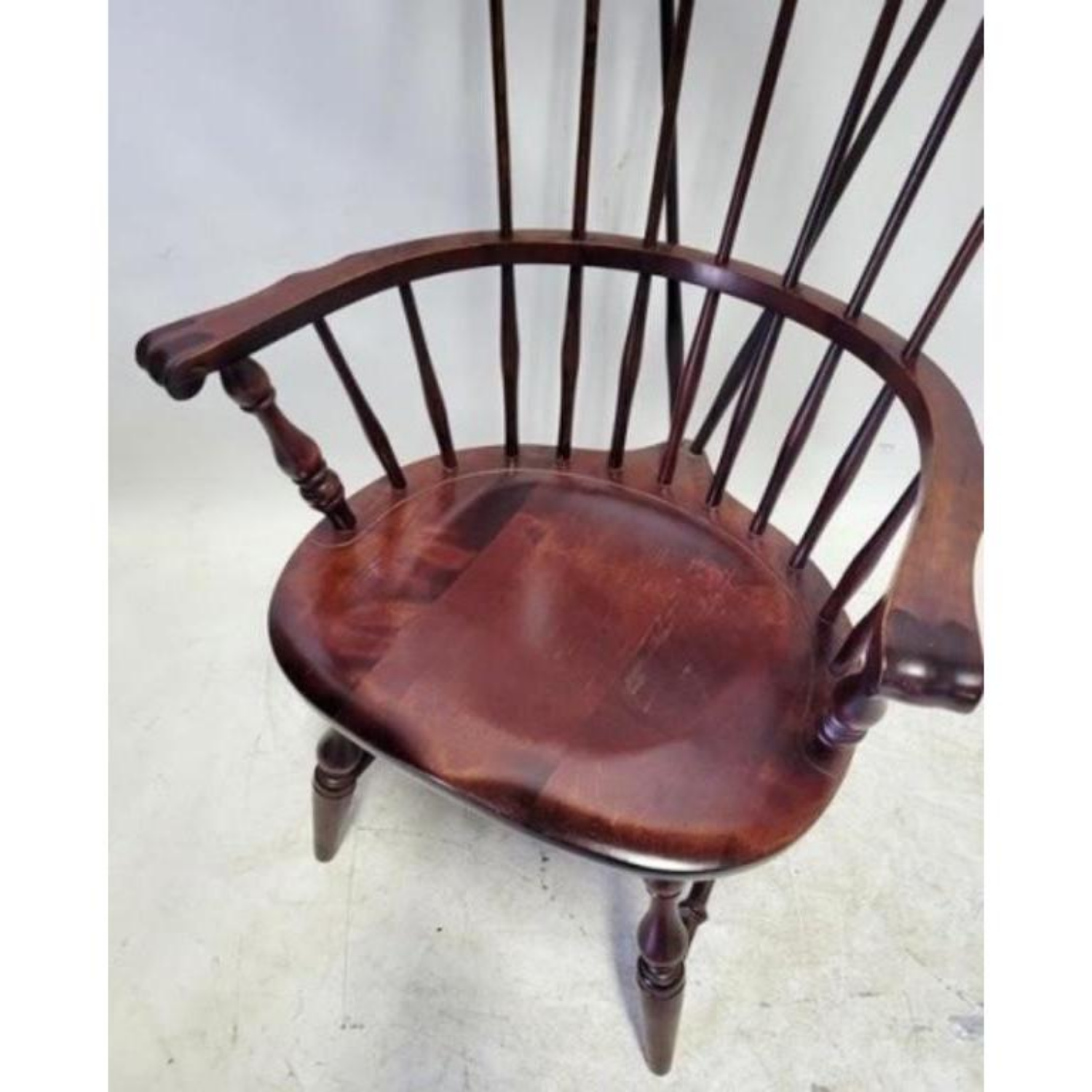Free Delivery - Vintage Signed Nichols & Stone Brace Back Windsor Chair image | Ivy Store