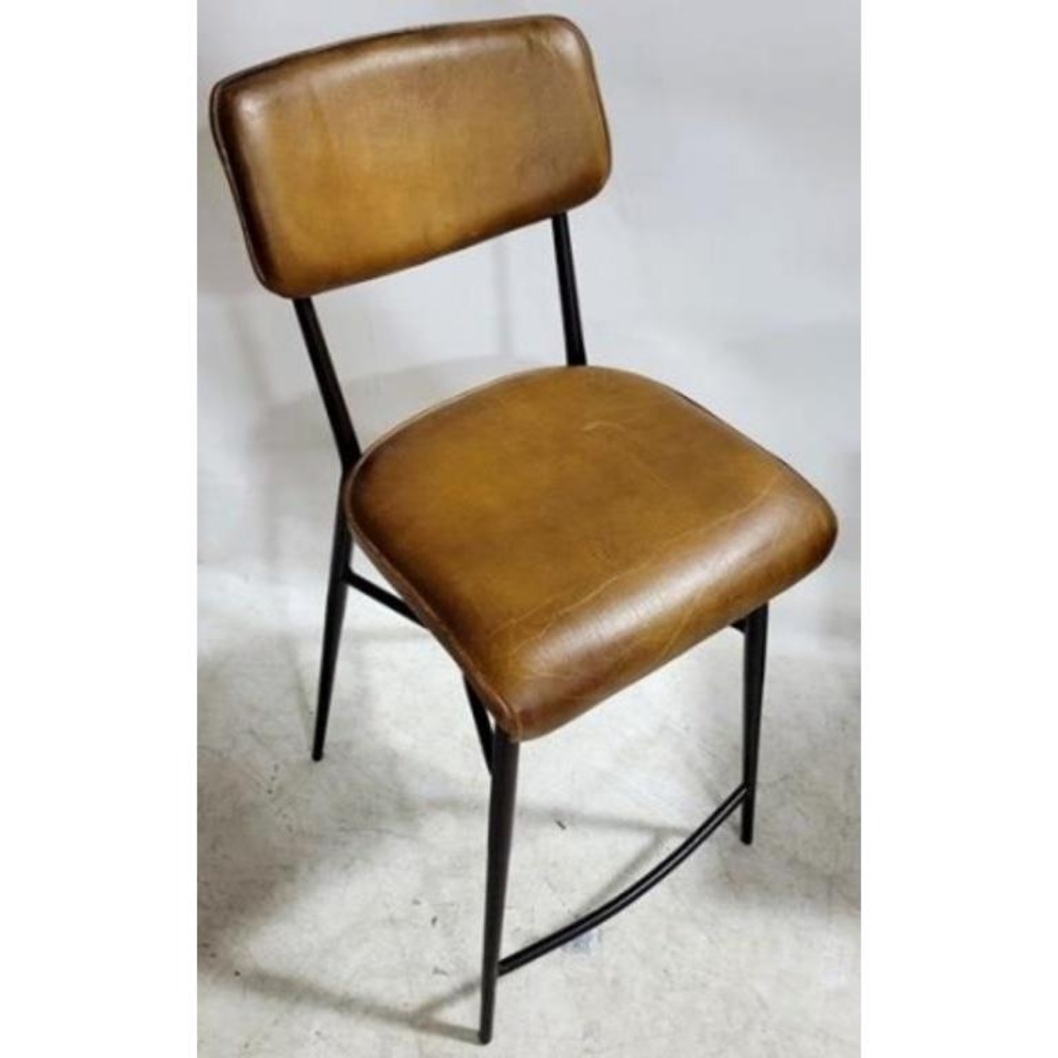 Free Delivery - MCM Mid Century Modern Butler Bar Stool Leather Upholstered Seat Image #2 | Ivy Store