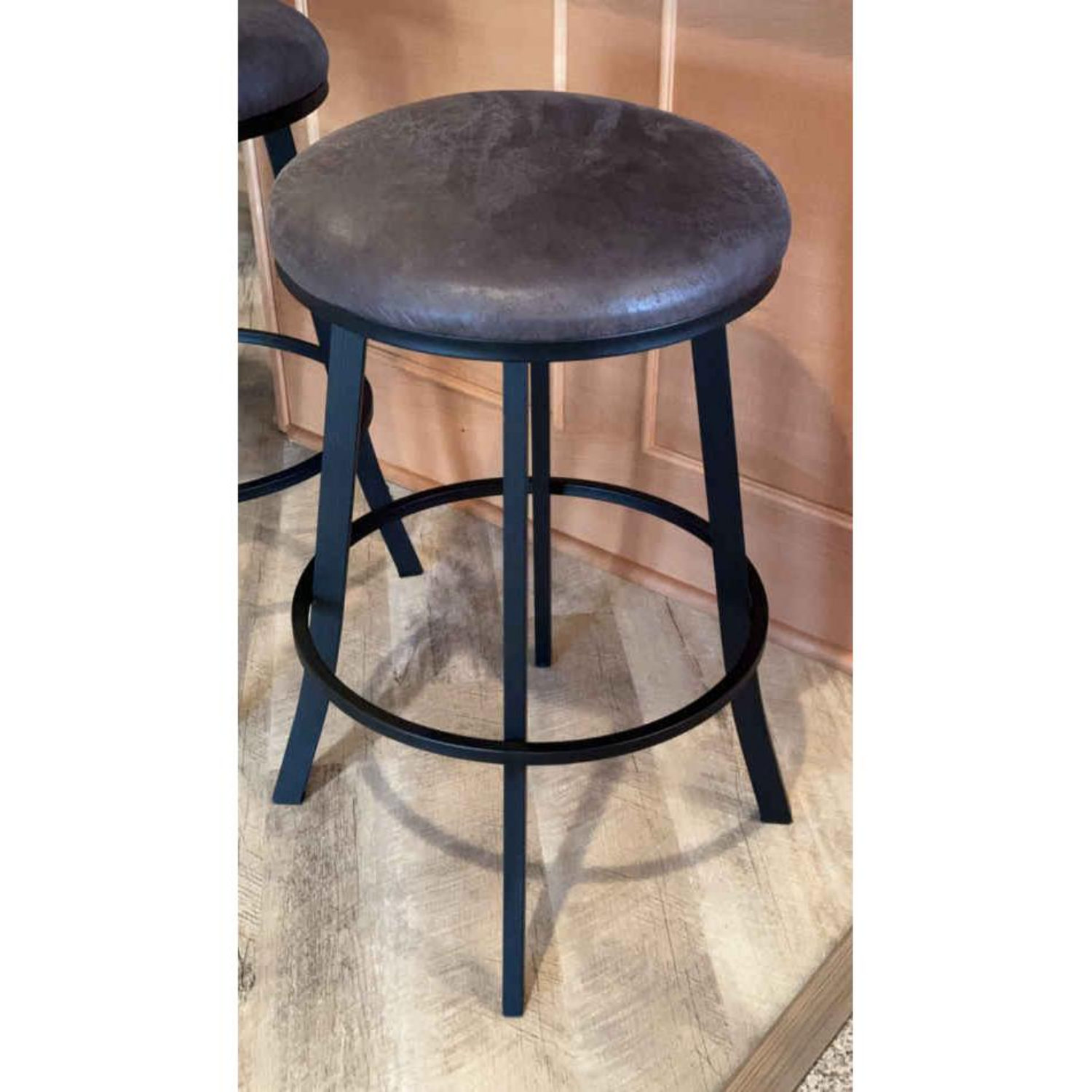 Free Delivery - Stylish Set of 6 Black Metal Barstools for Dining Room Image #2 | Ivy Store