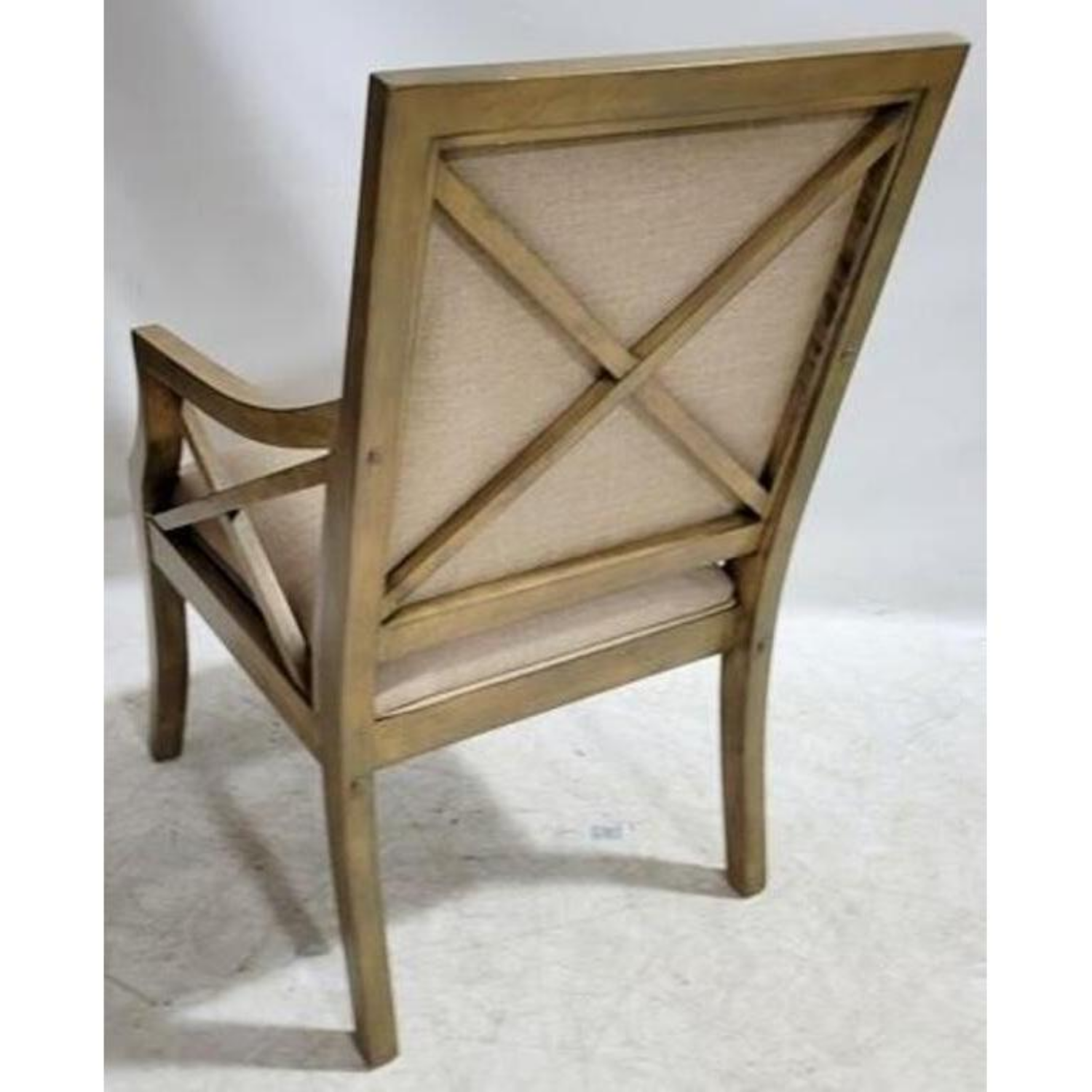 Free Delivery - Vintage Butler Specialty Arm Chair Light Beige Upholstery Elegant Design image | Ivy Store