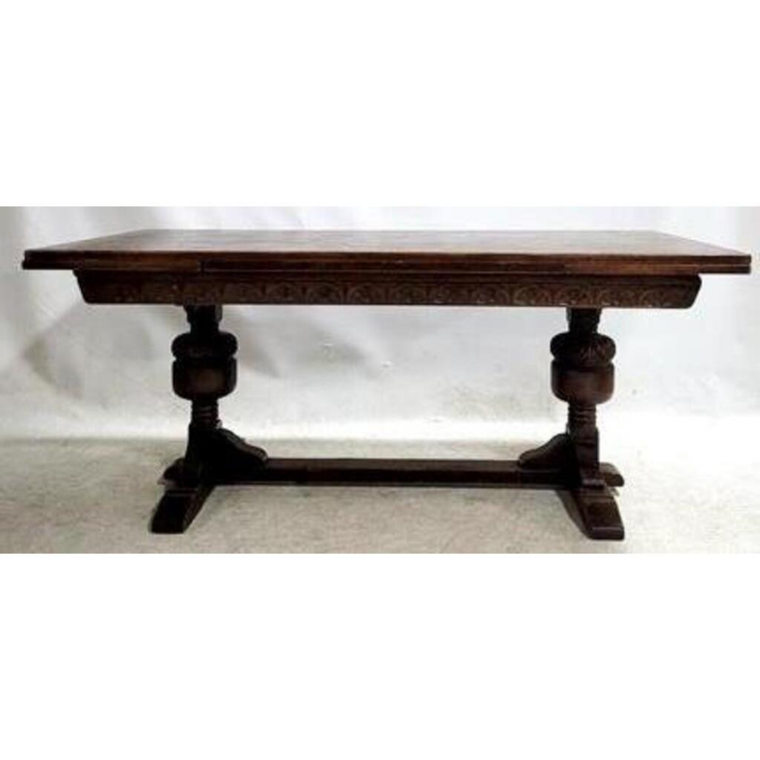 Free Delivery - Jacobean Antique Draw Leaf Dining Table Extendable Oak Furniture image | Ivy Store