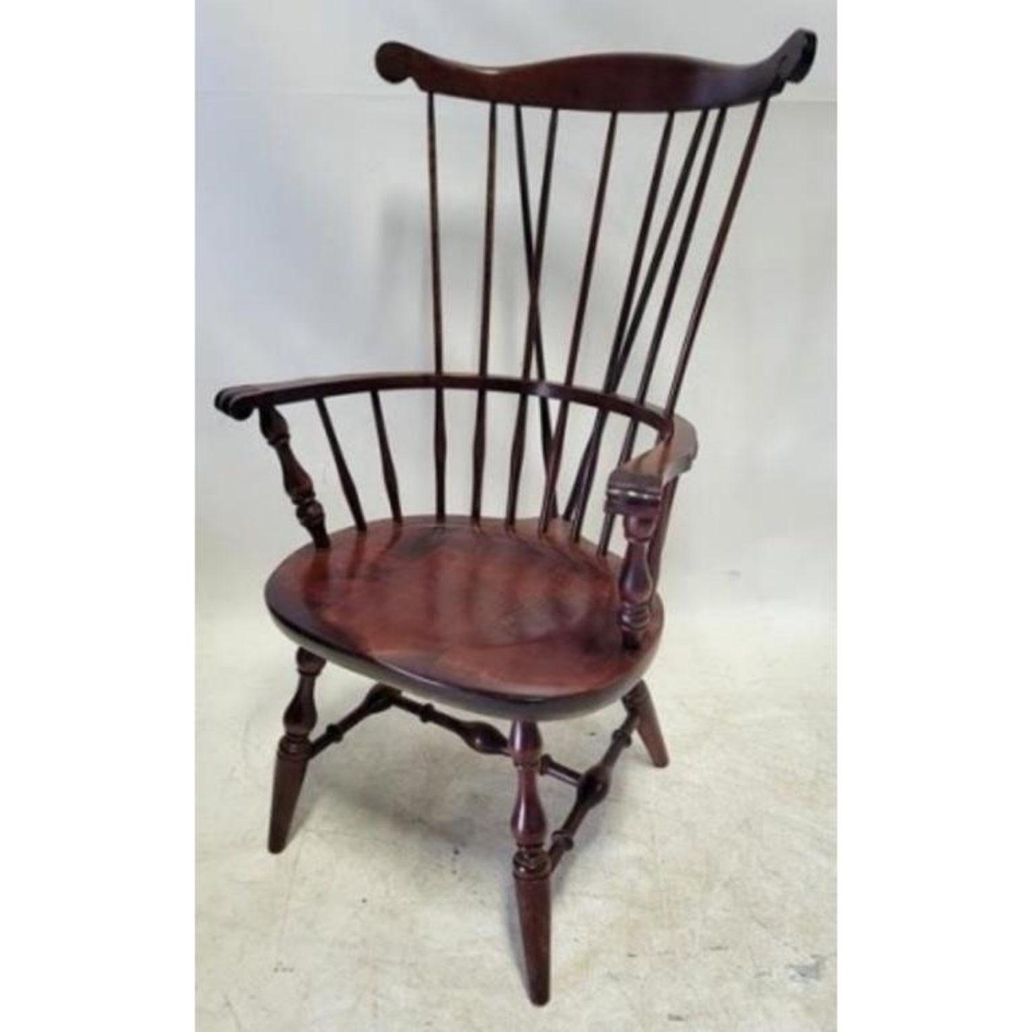 Free Delivery - Vintage Signed Nichols & Stone Brace Back Windsor Chair image | Ivy Store