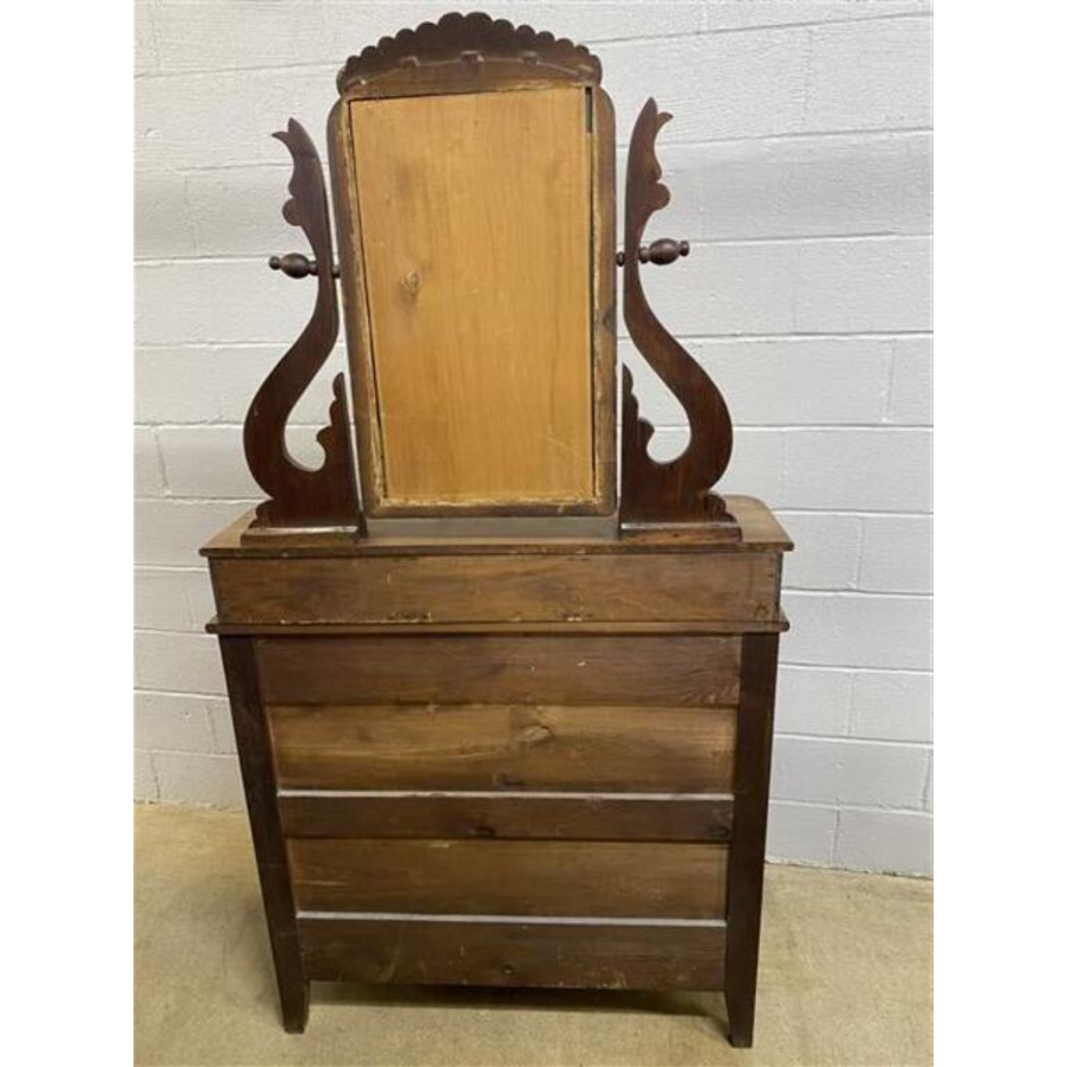 Free Delivery - Antique 4-Drawer Dresser with Mirror Vintage Chest of Drawers image | Ivy Store