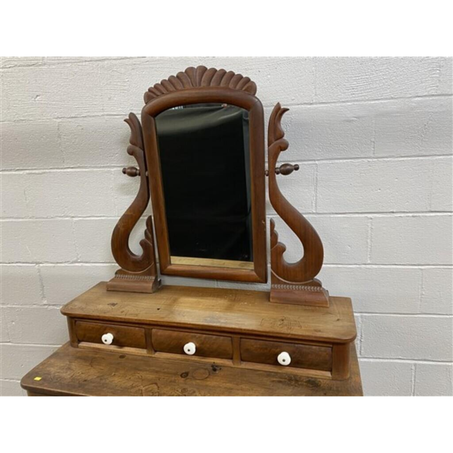 Free Delivery - Antique 4-Drawer Dresser with Mirror Vintage Chest of Drawers image | Ivy Store