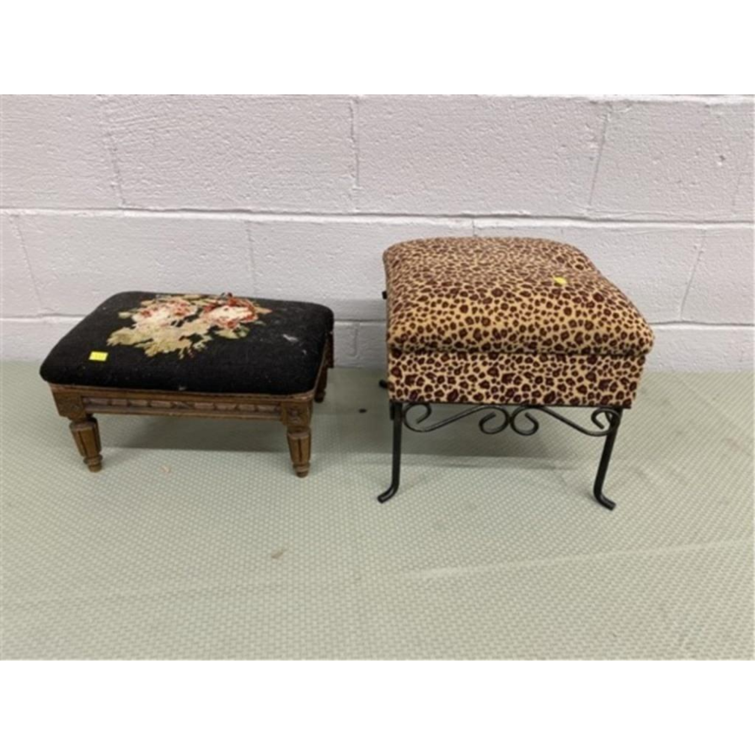 Free Delivery - Vintage Upholstered Stools Set of Two Decorative Seating Image #1 | Ivy Store