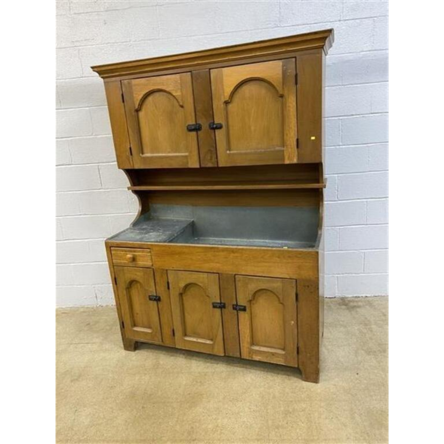 Free Delivery - Antique Cupboard Top Dry Sink Vintage Cabinet Furniture 51"W by 22"D Image #1 | Ivy Store