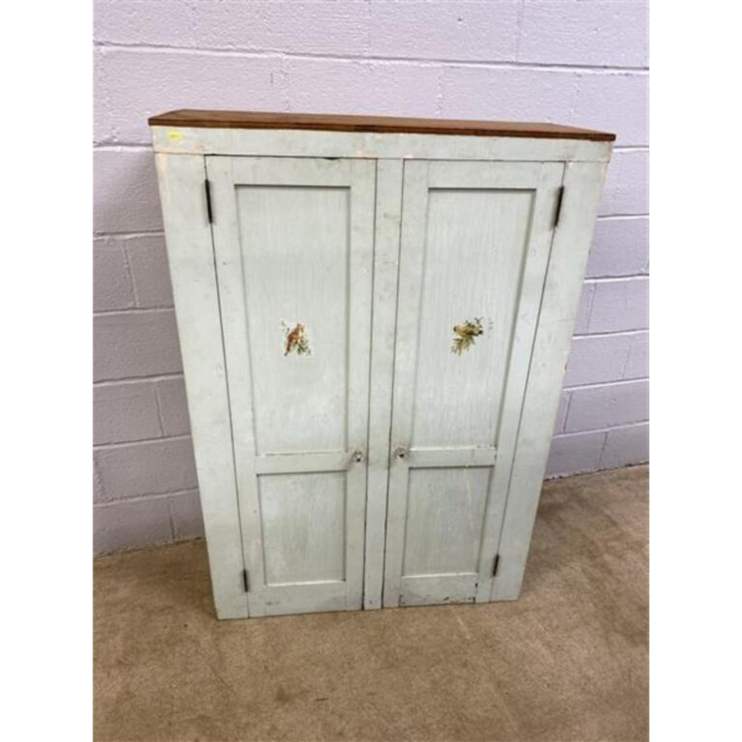 Free Delivery - Vintage Wooden Painted Cabinet Storage Armoire Cupboard Antique Style Image #1 | Ivy Store