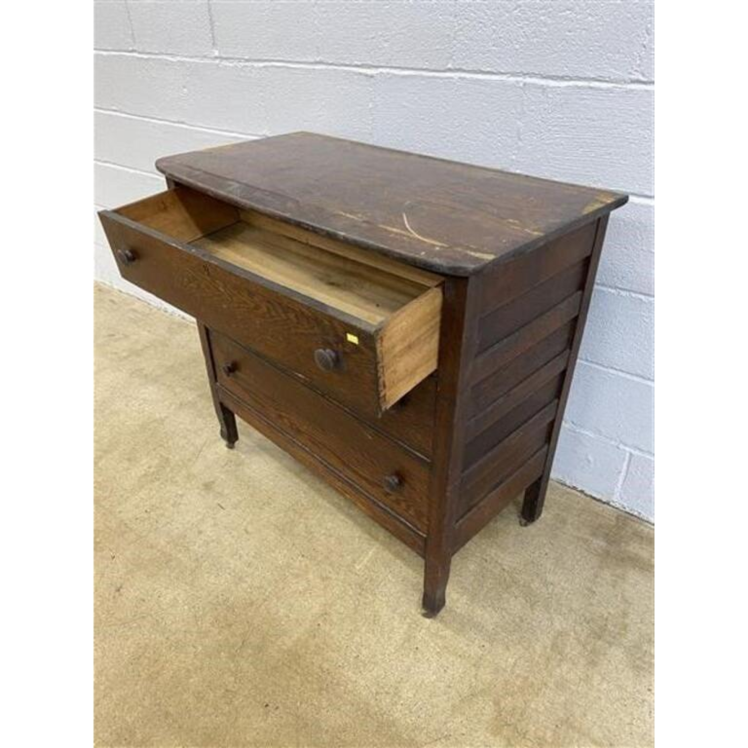 Free Delivery - Vintage Oak Chest of Drawers 3-Drawer Storage Cabinet Antique Furniture image | Ivy Store