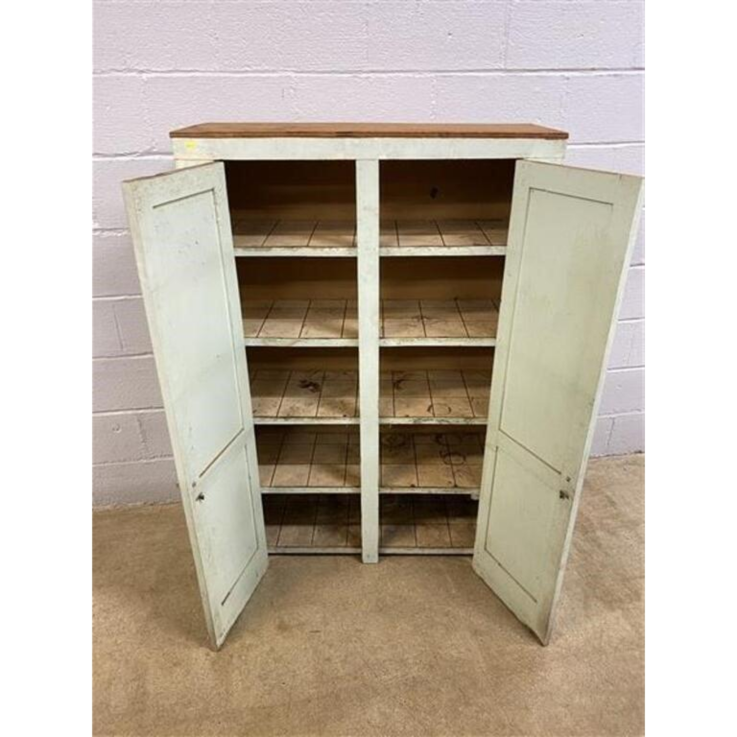 Free Delivery - Vintage Wooden Painted Cabinet Storage Armoire Cupboard Antique Style Image #2 | Ivy Store