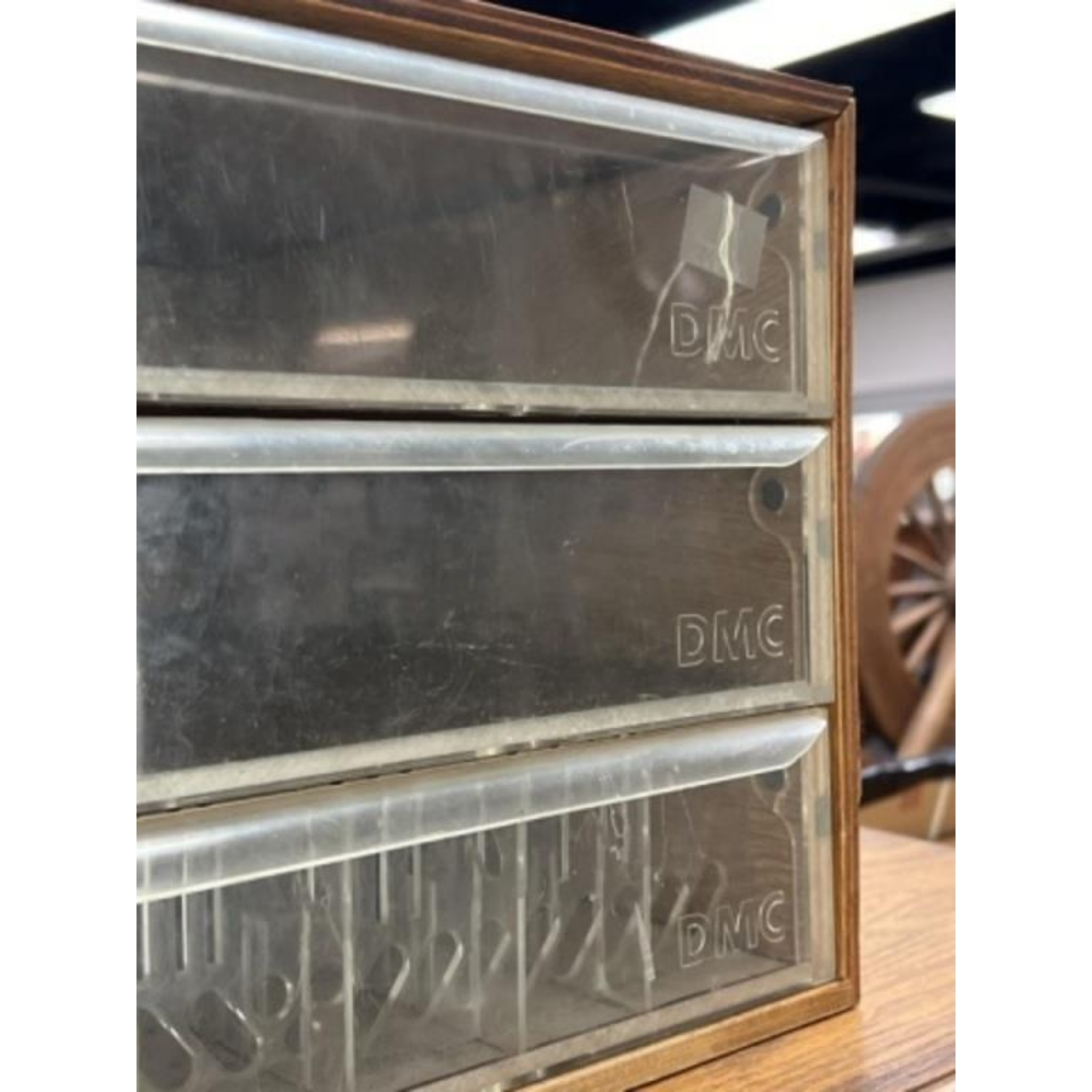 Free Delivery - Vintage 3 Drawer Spool Cabinet Storage Chest with Plastic Drawers Image #2 | Ivy Store