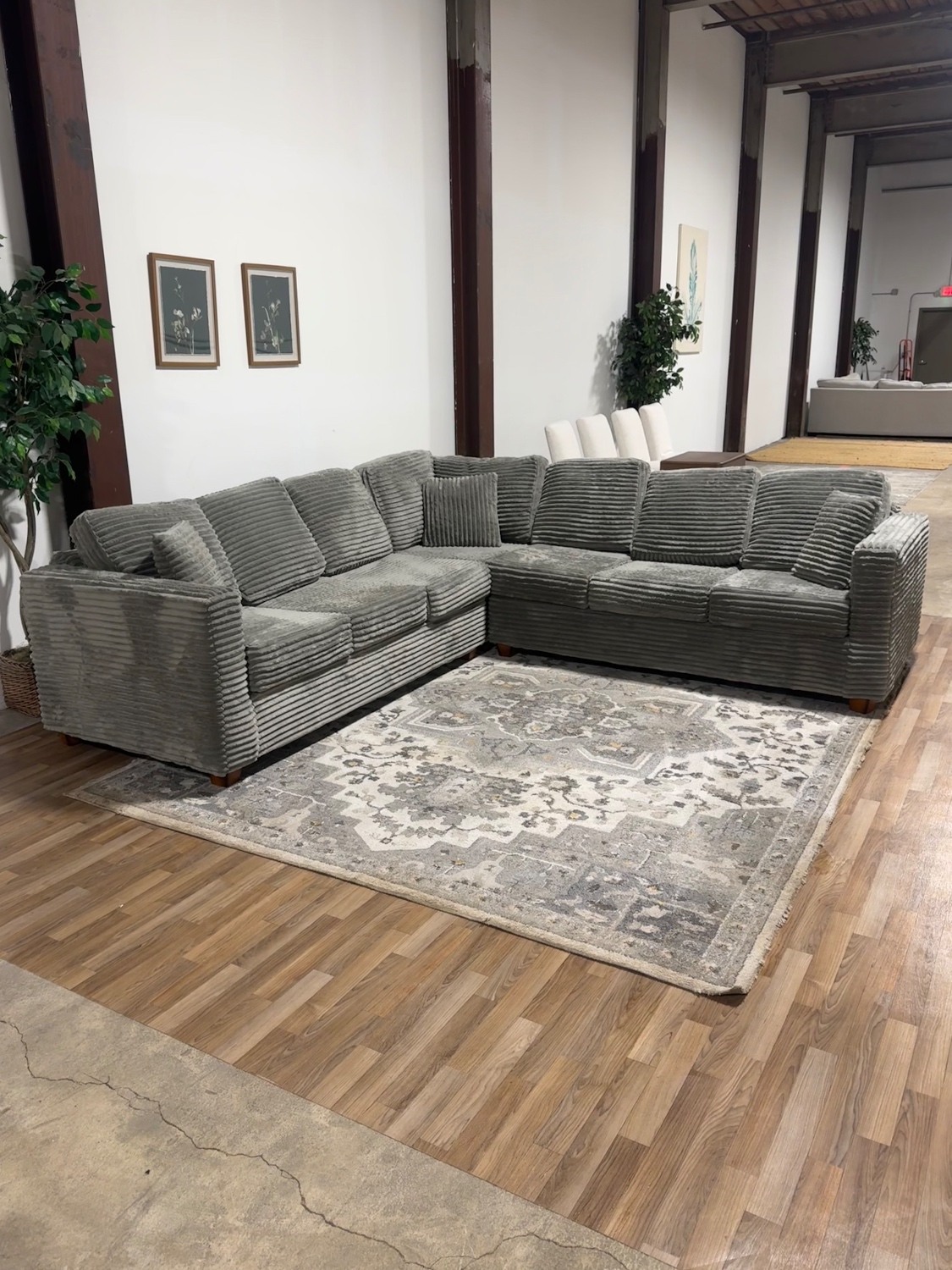 Corduroy Sectional Sofa 🚛 Delivery Available image | Ivy Store