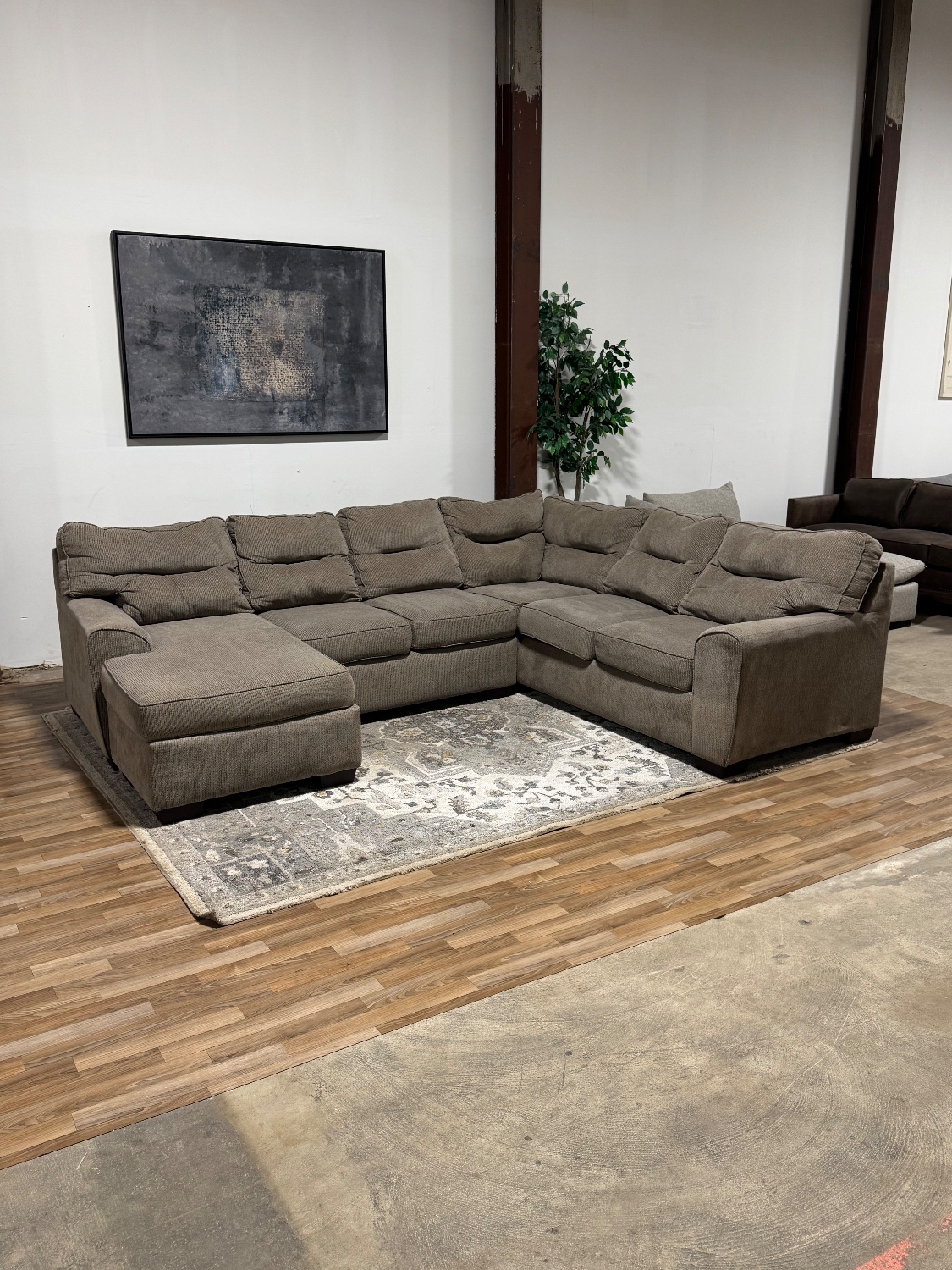 Taupe Sectional Sofa 🚛 Delivery Available Image #1 | Ivy Store