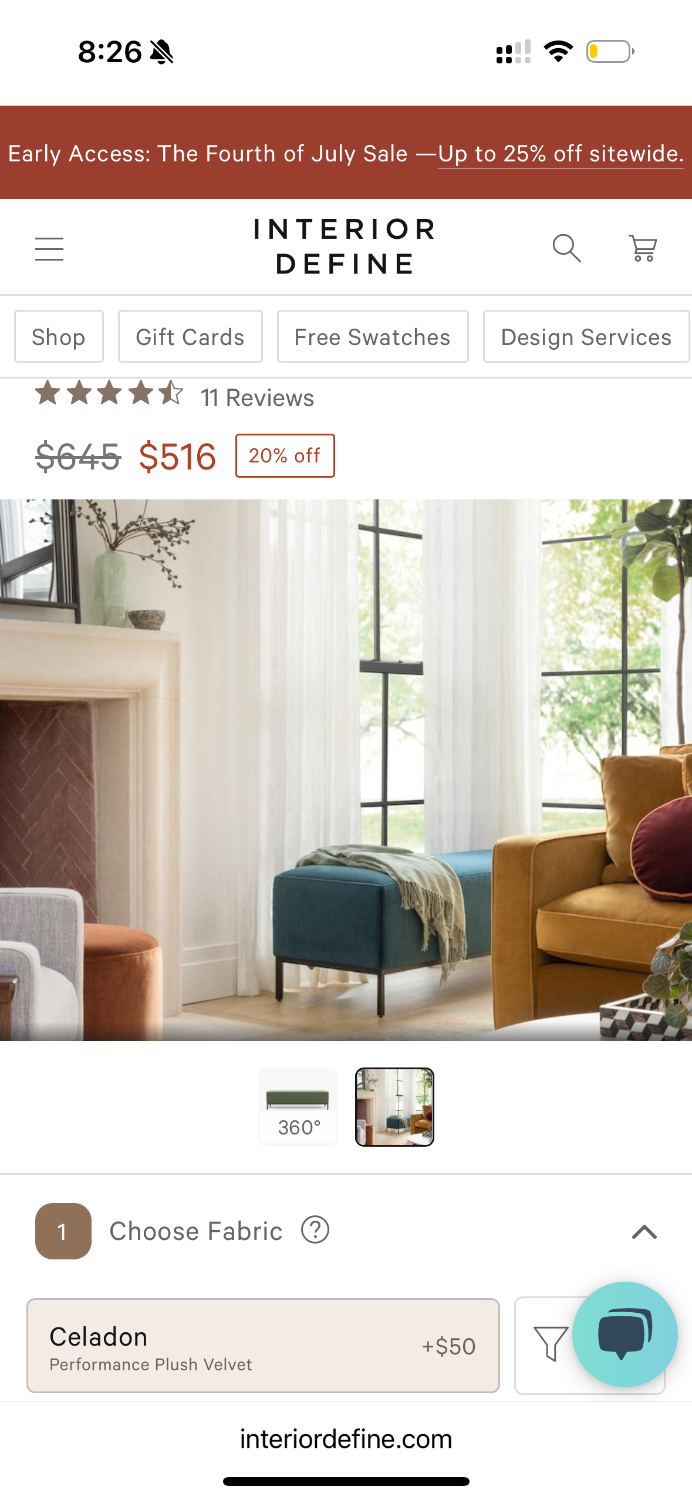 Interior Define Miller Bench (Retail $645) Image #2 | Ivy Store
