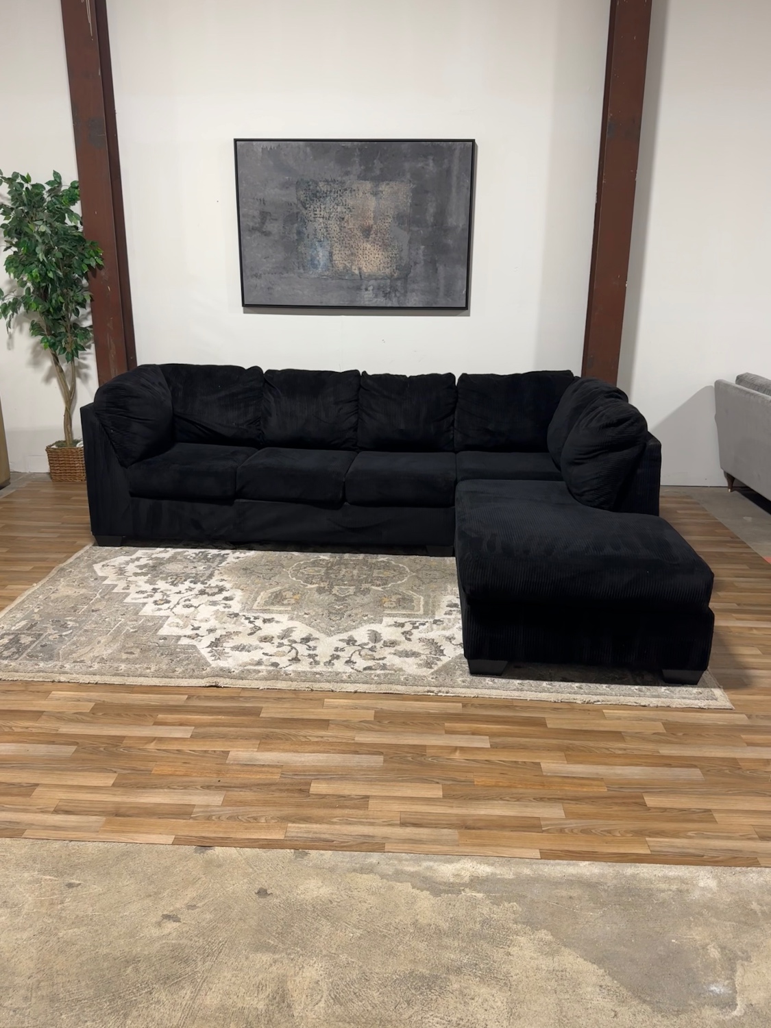 Black Sectional Sofa 🚛 Delivery Available Image #1 | Ivy Store