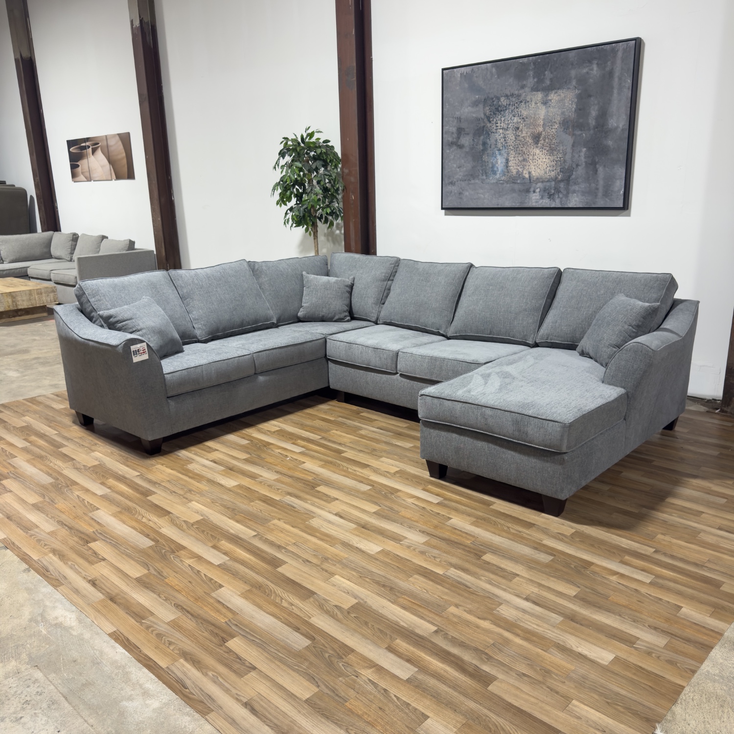 Brand New U-Shape Sectional (Cal Smoke Gray) Image #1 | Ivy Store