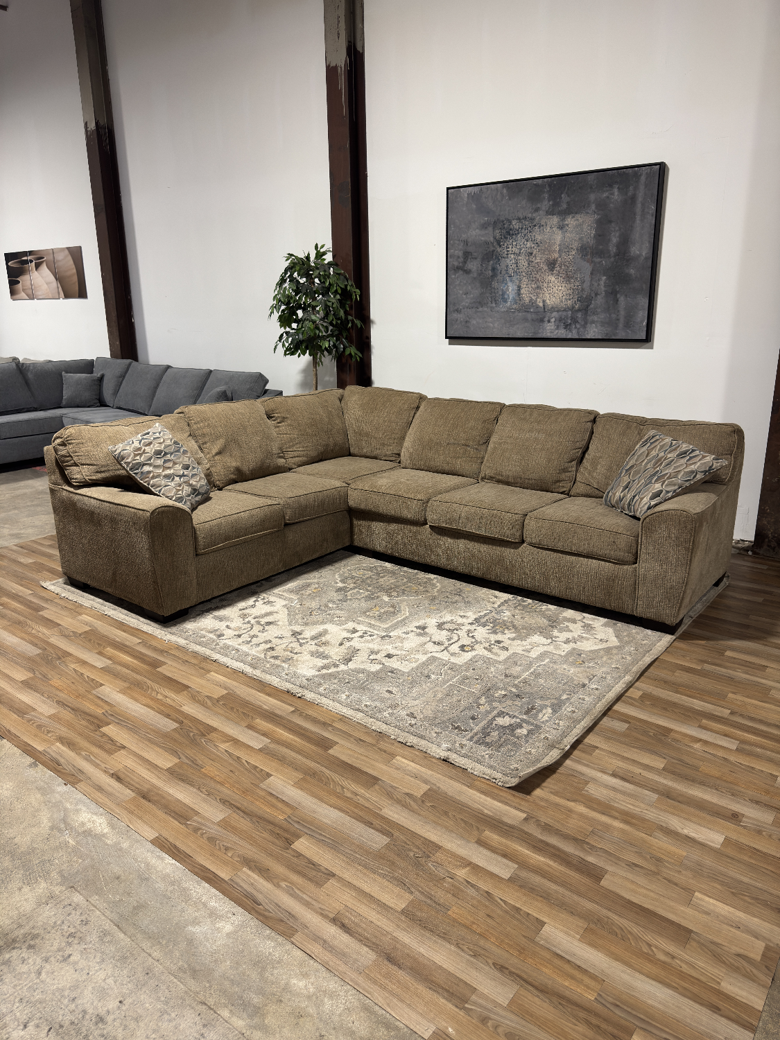 Tan 2-Piece Sectional Sofa 🚛 Delivery Available Image #2 | Ivy Store
