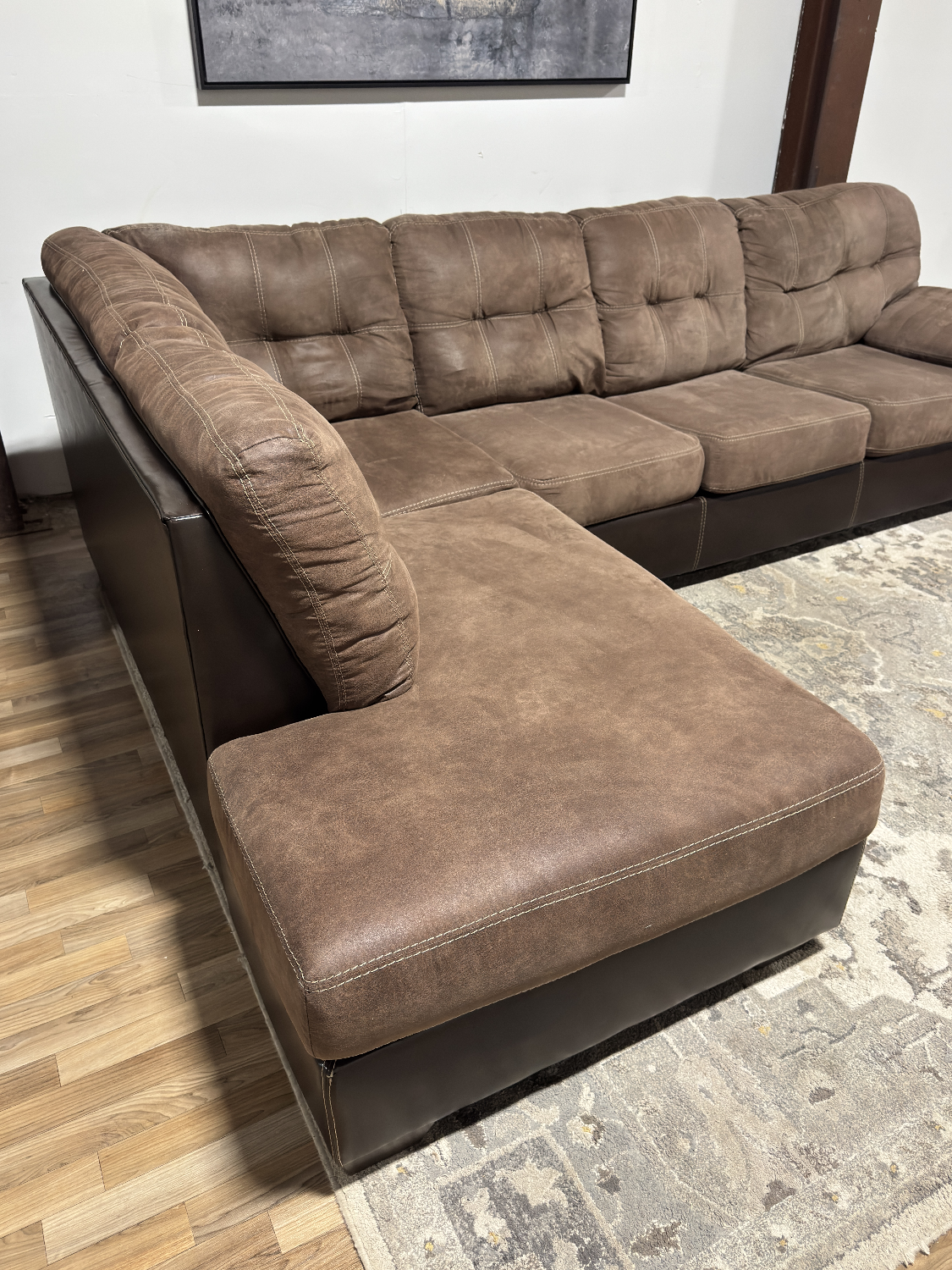 Brown Ashley 2-Piece Sectional Sofa 🚛 Delivery Available Image #2 | Ivy Store