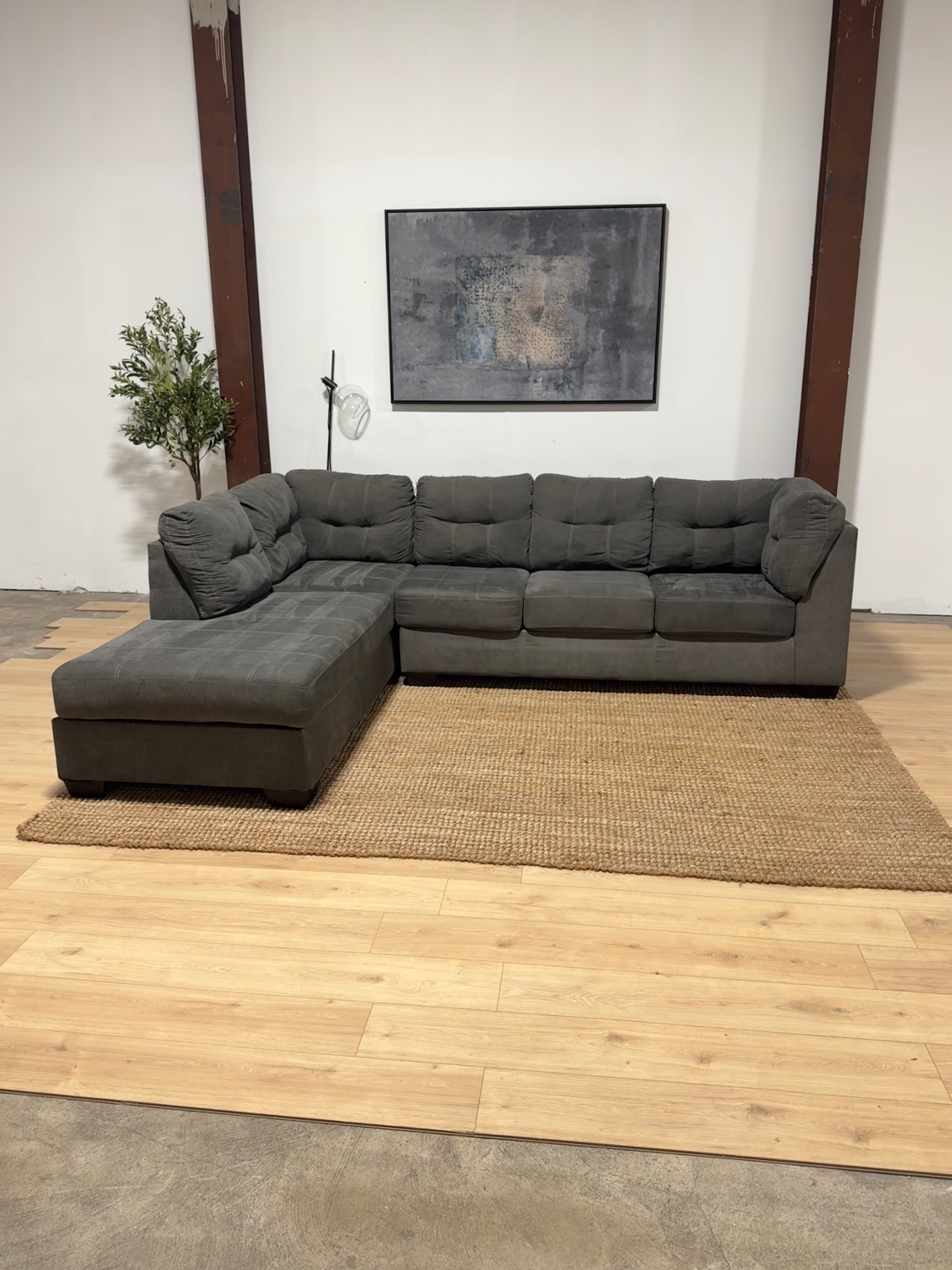 Gray Sectional Sofa 🚛 Same Day Delivery Image #1 | Ivy Store