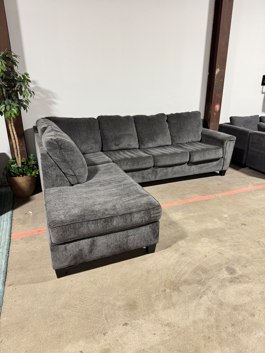 Charcoal Gray Sectional Sofa 🚛 Same Day Delivery Image #2 | Ivy Store