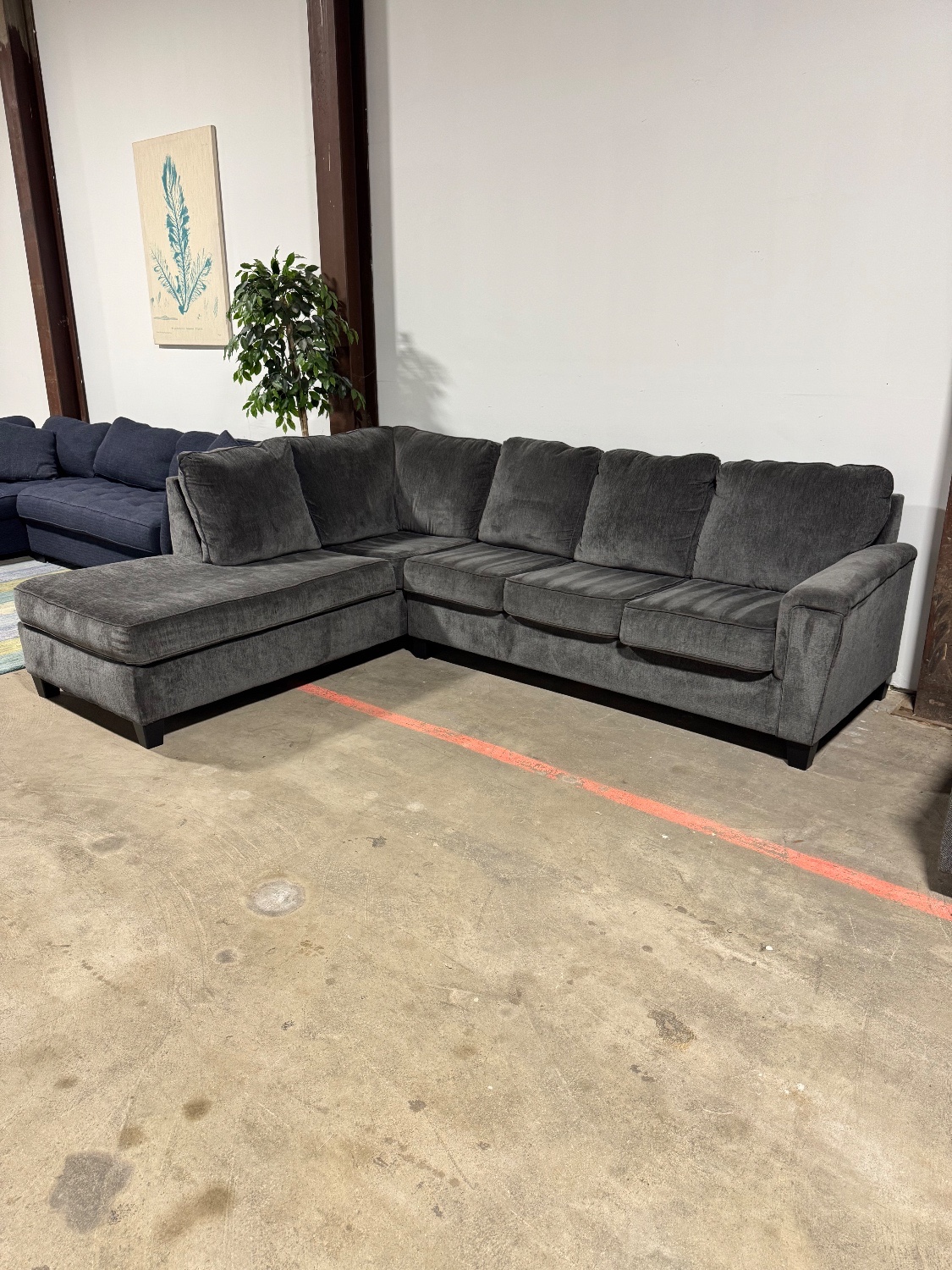 Charcoal Gray Sectional Sofa 🚛 Same Day Delivery Image #1 | Ivy Store