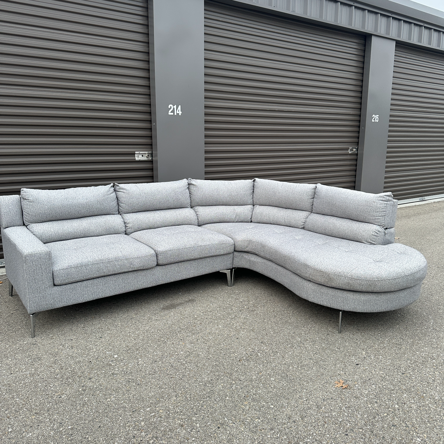 Light Grey Sectional - Free Delivery! Image #1 | Ivy Store