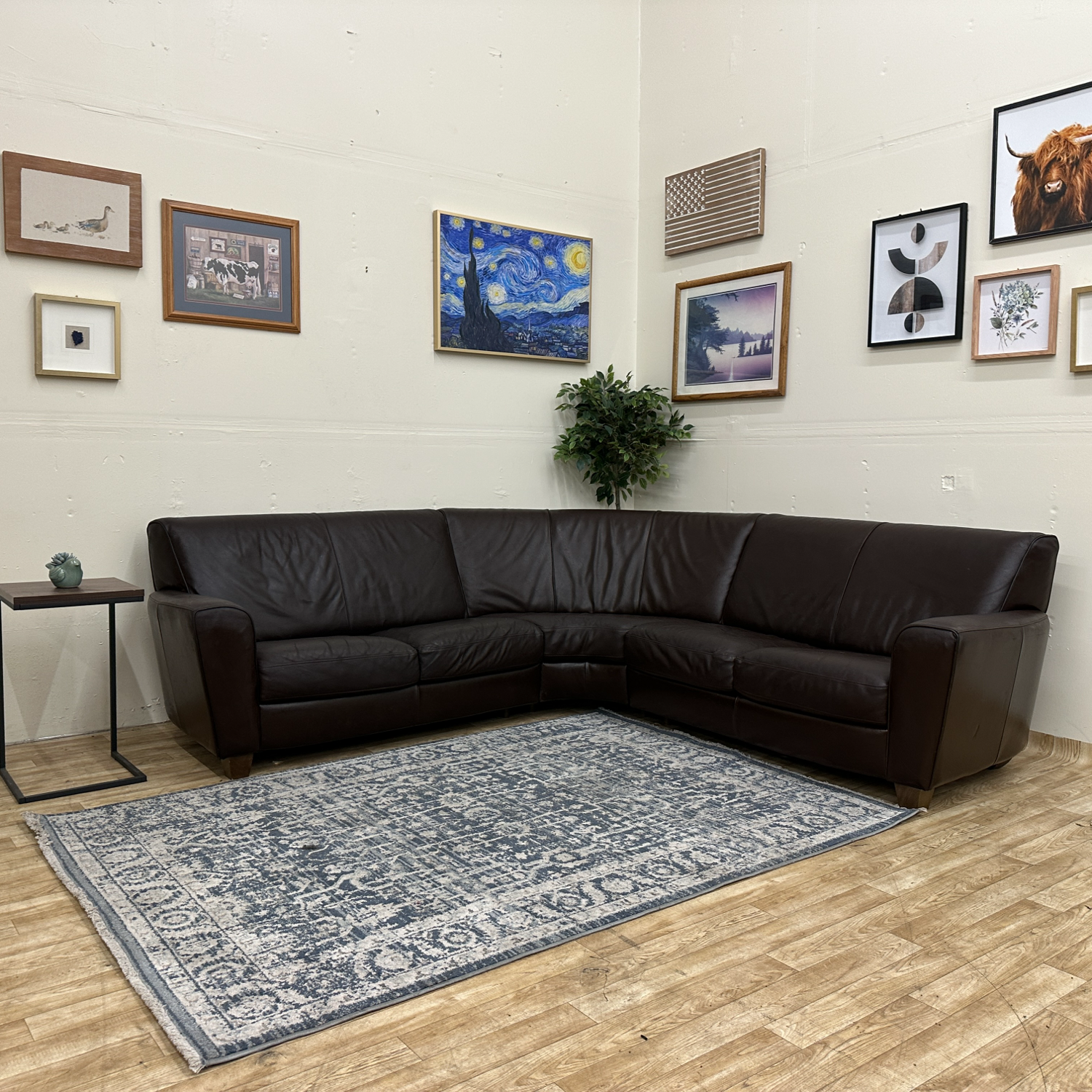 Free Delivery! Real Leather Sectional Image #1 | Ivy Store