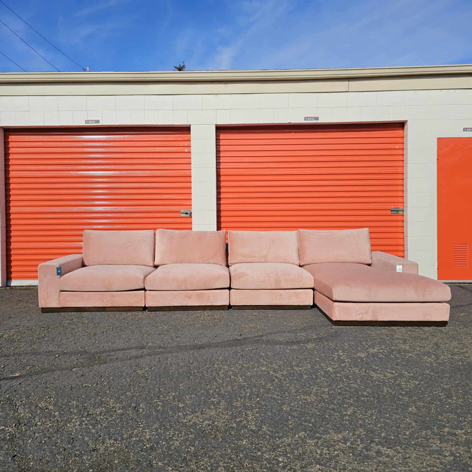 🛋️ Joybird Holt Grand Modular L-Sectional in Pink 🚛 Delivery Available image | Ivy Store