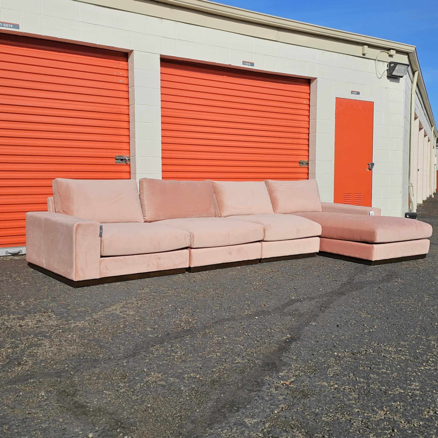 🛋️ Joybird Holt Grand Modular L-Sectional in Pink 🚛 Delivery Available image | Ivy Store