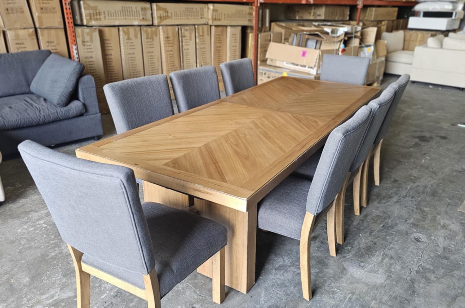 Zealand 9-piece Dining Table Set Image #1 | Ivy Store