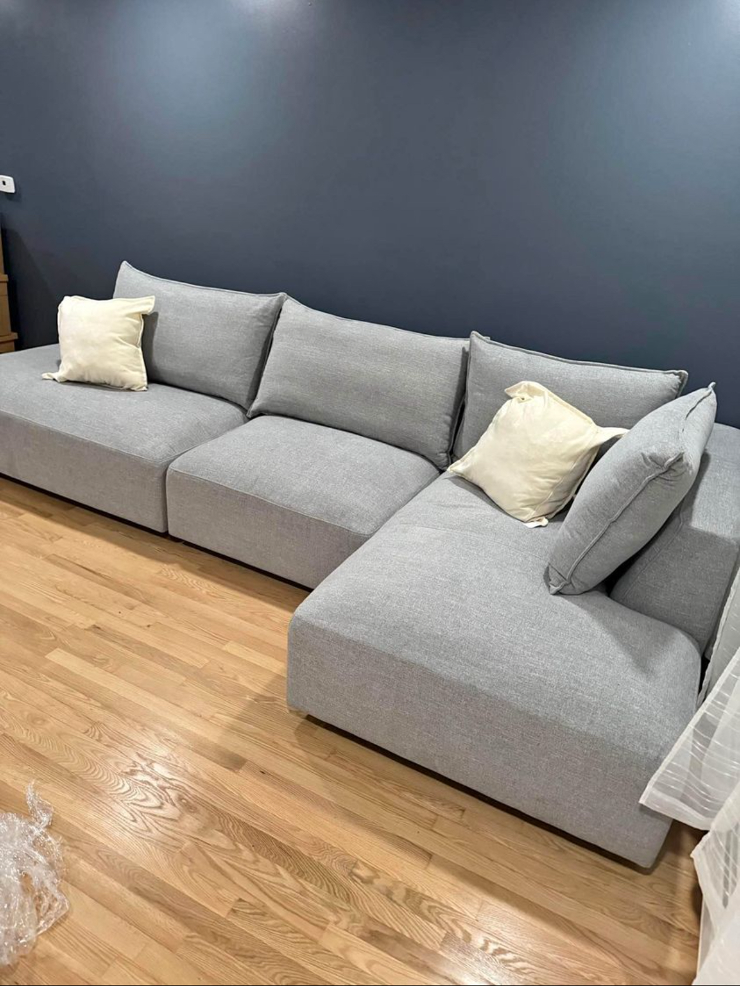 🛋️ Aiden & Ivy 3-Piece Sectional Couch in Grey 🚚 Delivery Available Image #1 | Ivy Store