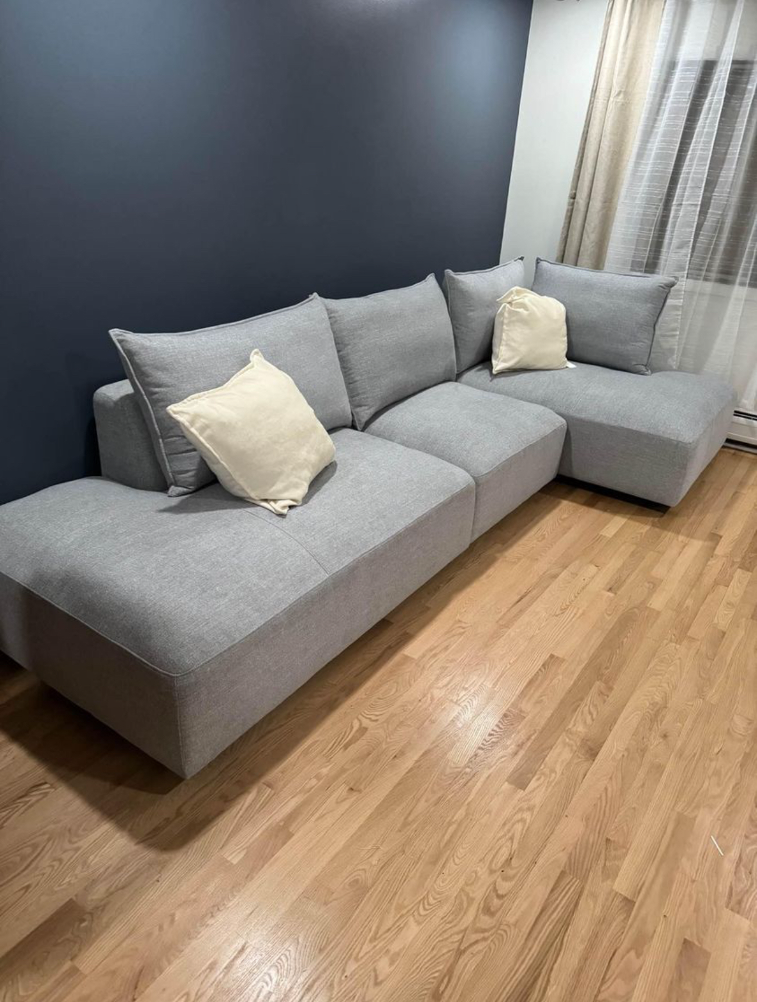 🛋️ Aiden & Ivy 3-Piece Sectional Couch in Grey 🚚 Delivery Available Image #2 | Ivy Store