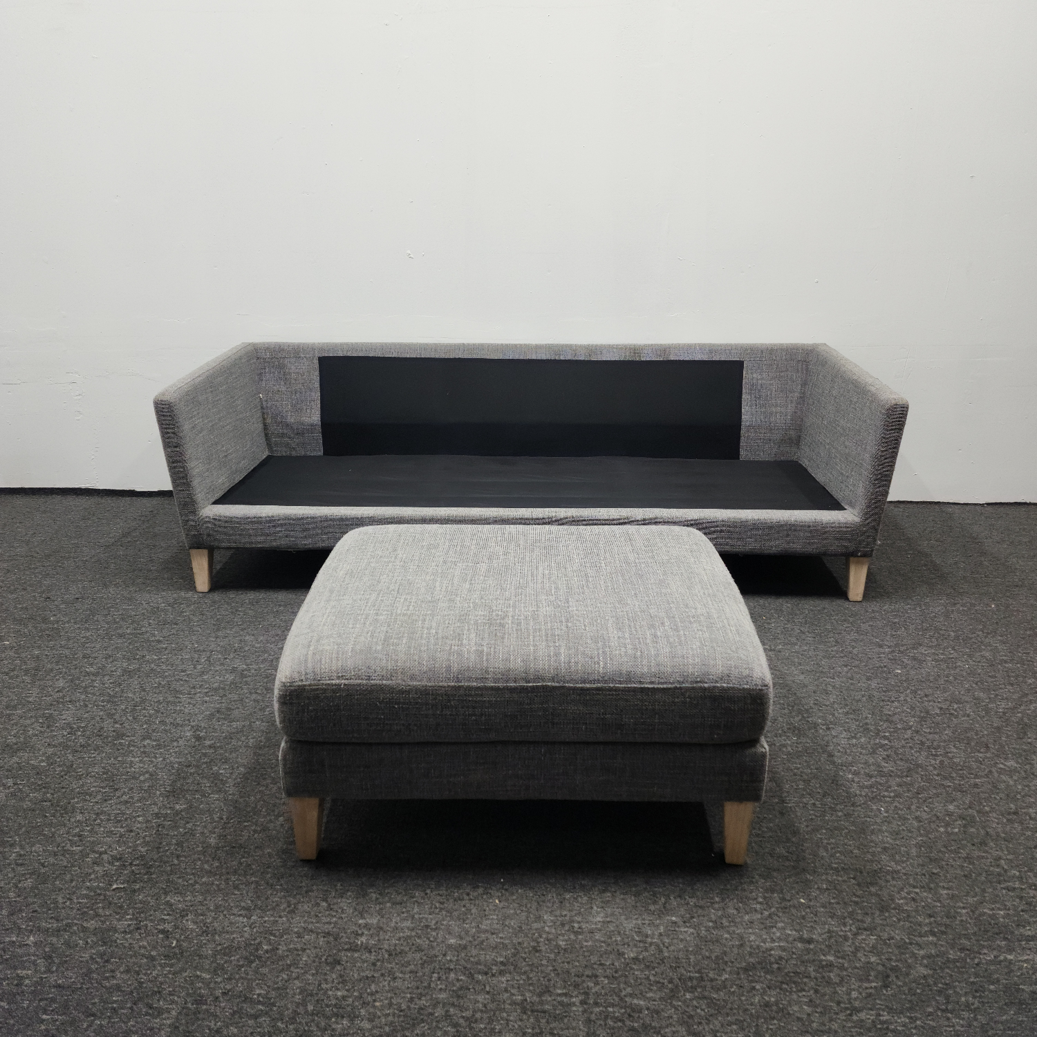 (45% OFF) Noelle Graphite Woven Sectional Sofa w/Ottoman FREE DELIVERY image | Ivy Store