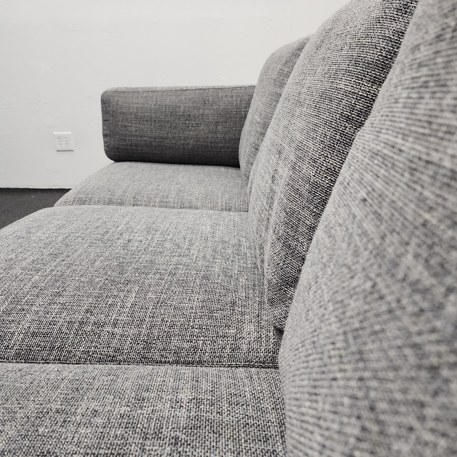(45% OFF) Noelle Graphite Woven Sectional Sofa w/Ottoman FREE DELIVERY image | Ivy Store