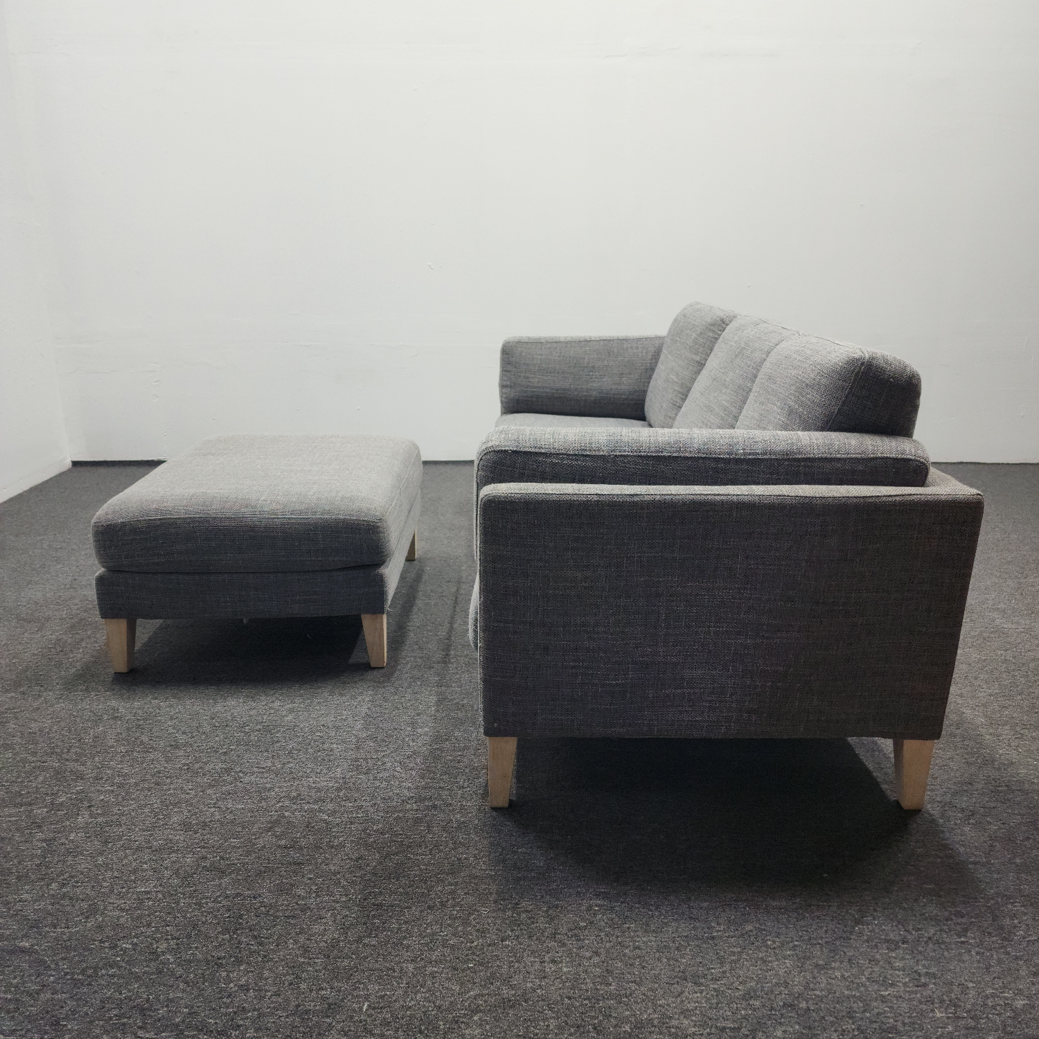 (45% OFF) Noelle Graphite Woven Sectional Sofa w/Ottoman FREE DELIVERY image | Ivy Store
