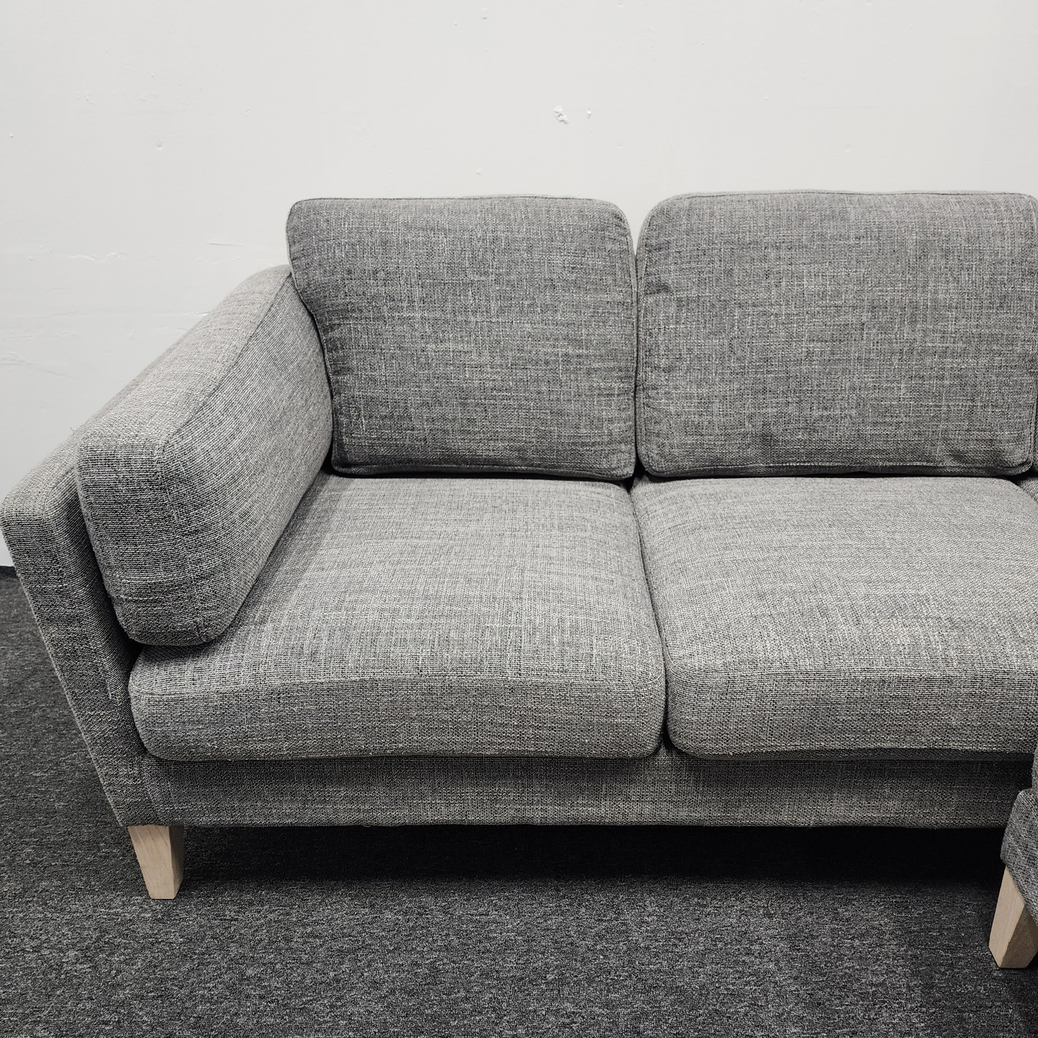 (45% OFF) Noelle Graphite Woven Sectional Sofa w/Ottoman FREE DELIVERY image | Ivy Store