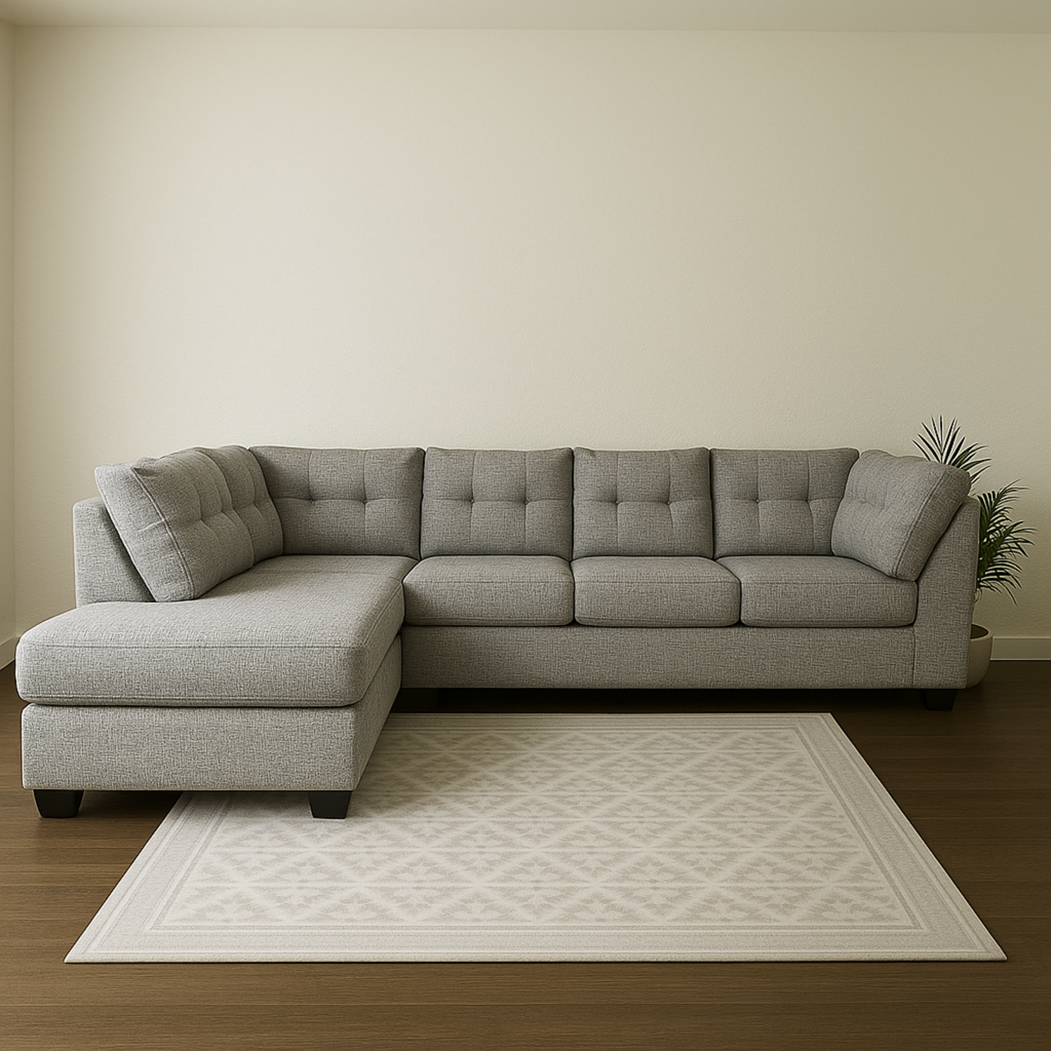Large Ashley Furniture Dark Gray Corner L Shaped Sectional Couch Image #1 | Ivy Store