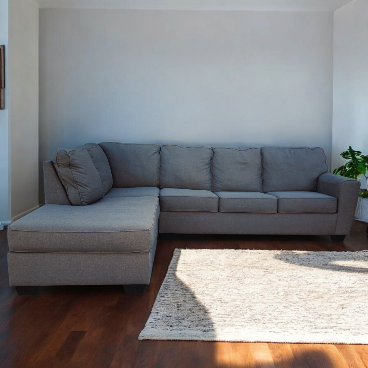 Ashley Furniture Charcoal Gray Corner L Shaped Sectional Couch Image #1 | Ivy Store